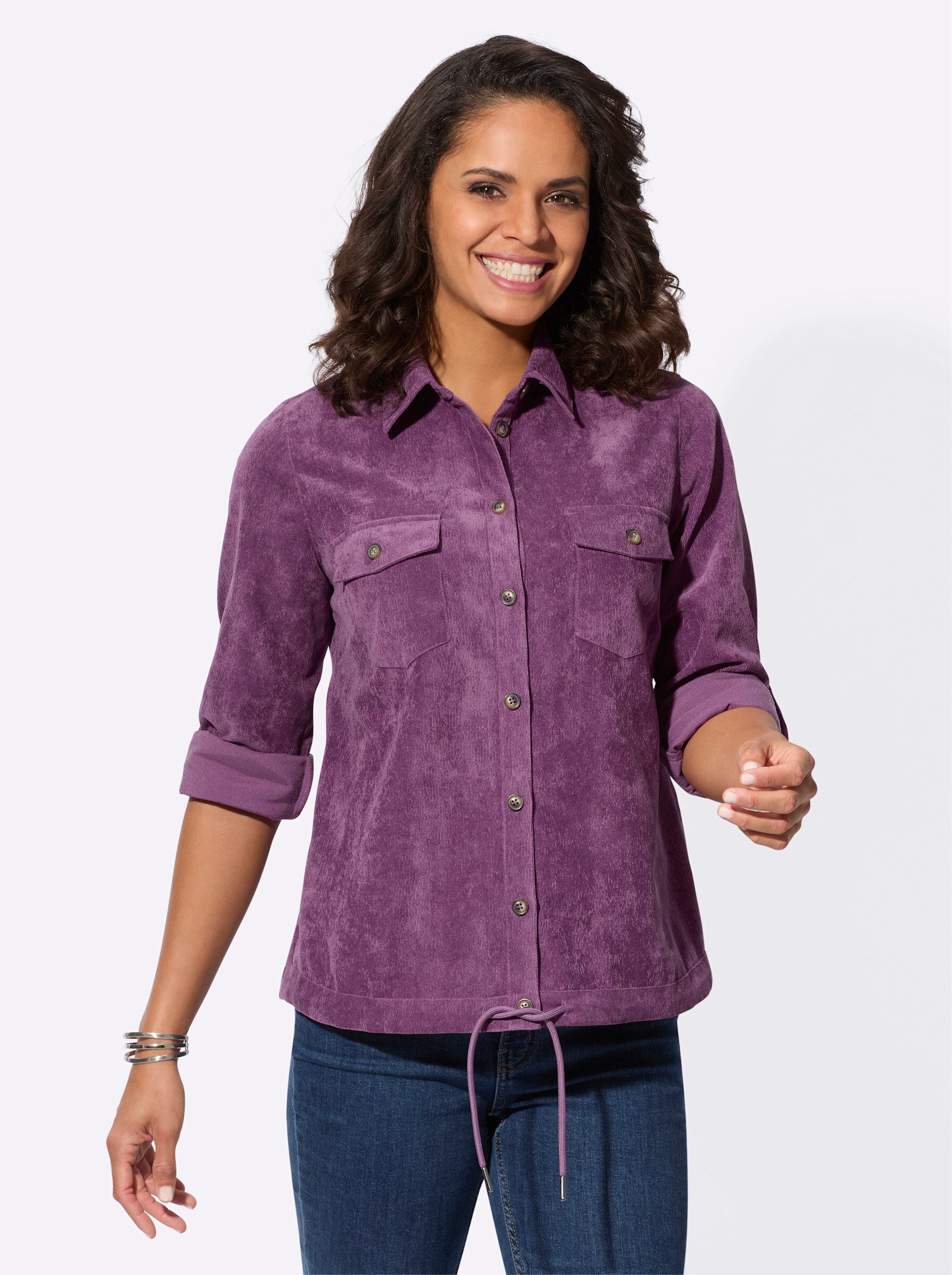 Klassische Bluse Langarm-Bluse