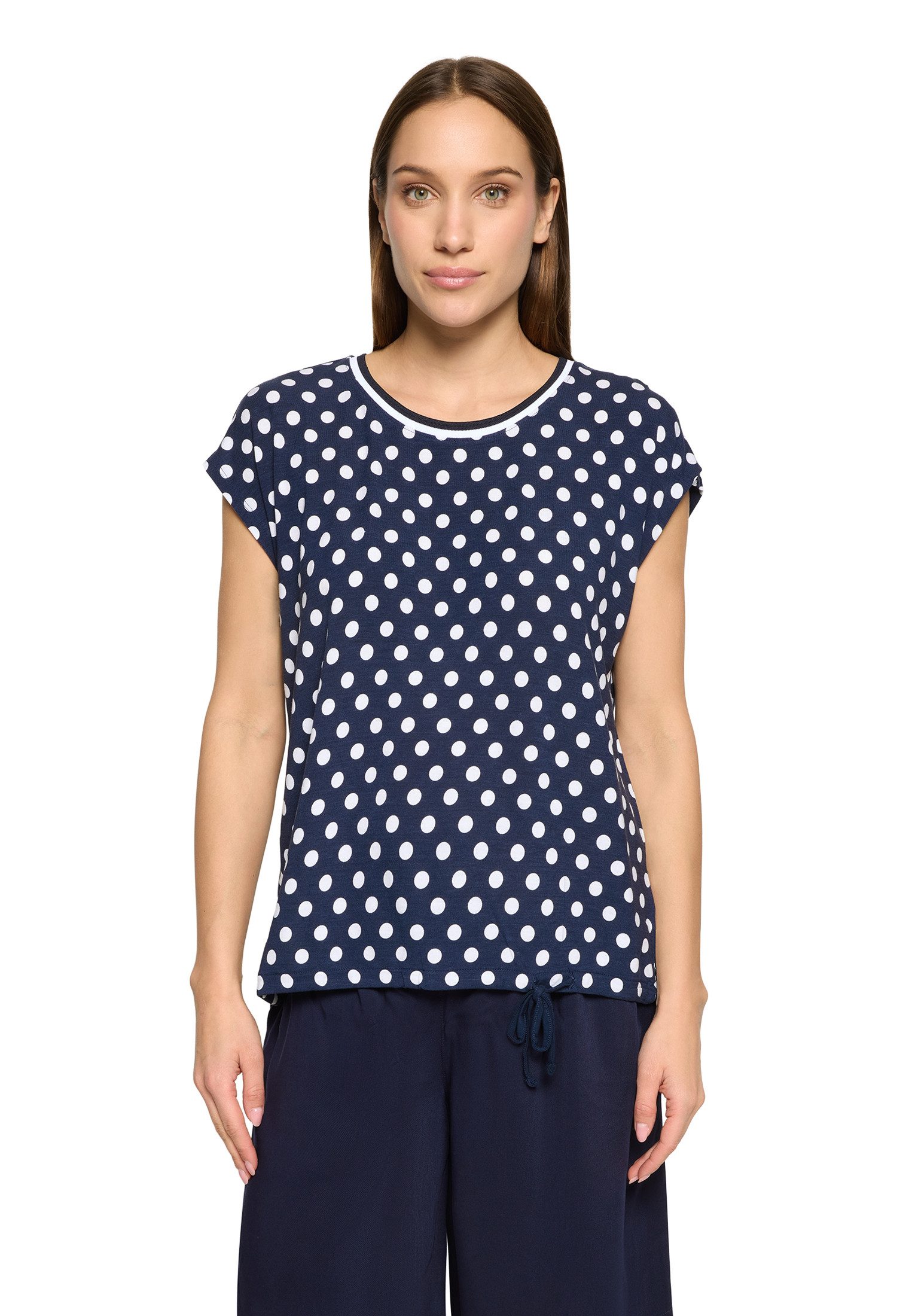 Kurzarmshirt Damen mit Tunnelzug