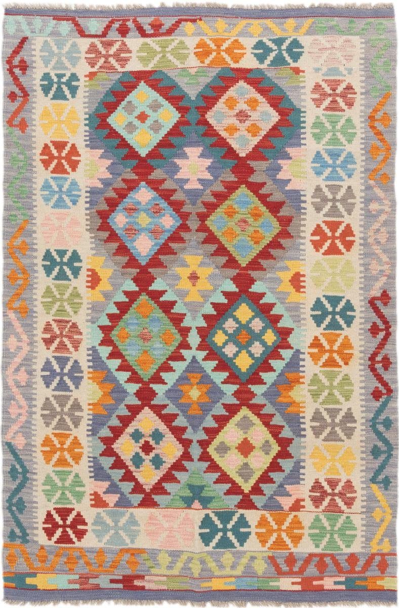 Orientteppich Kelim Afghan 123x186 Handgewebter Orientteppich, Nain Trading, rechteckig, Höhe: 3 mm
