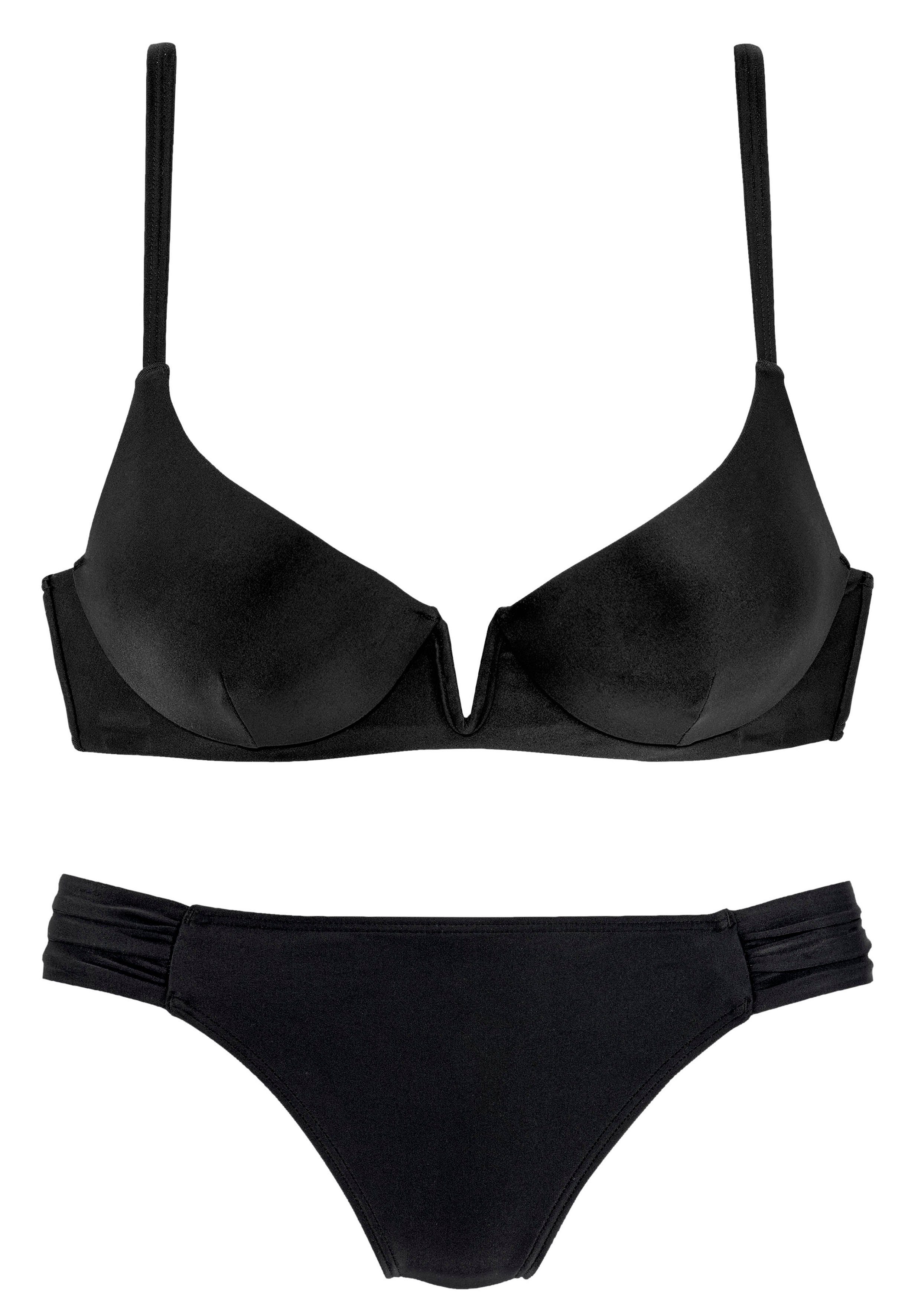 Vivance Bügel-Bikini mit schwarz V-Ausschnitt