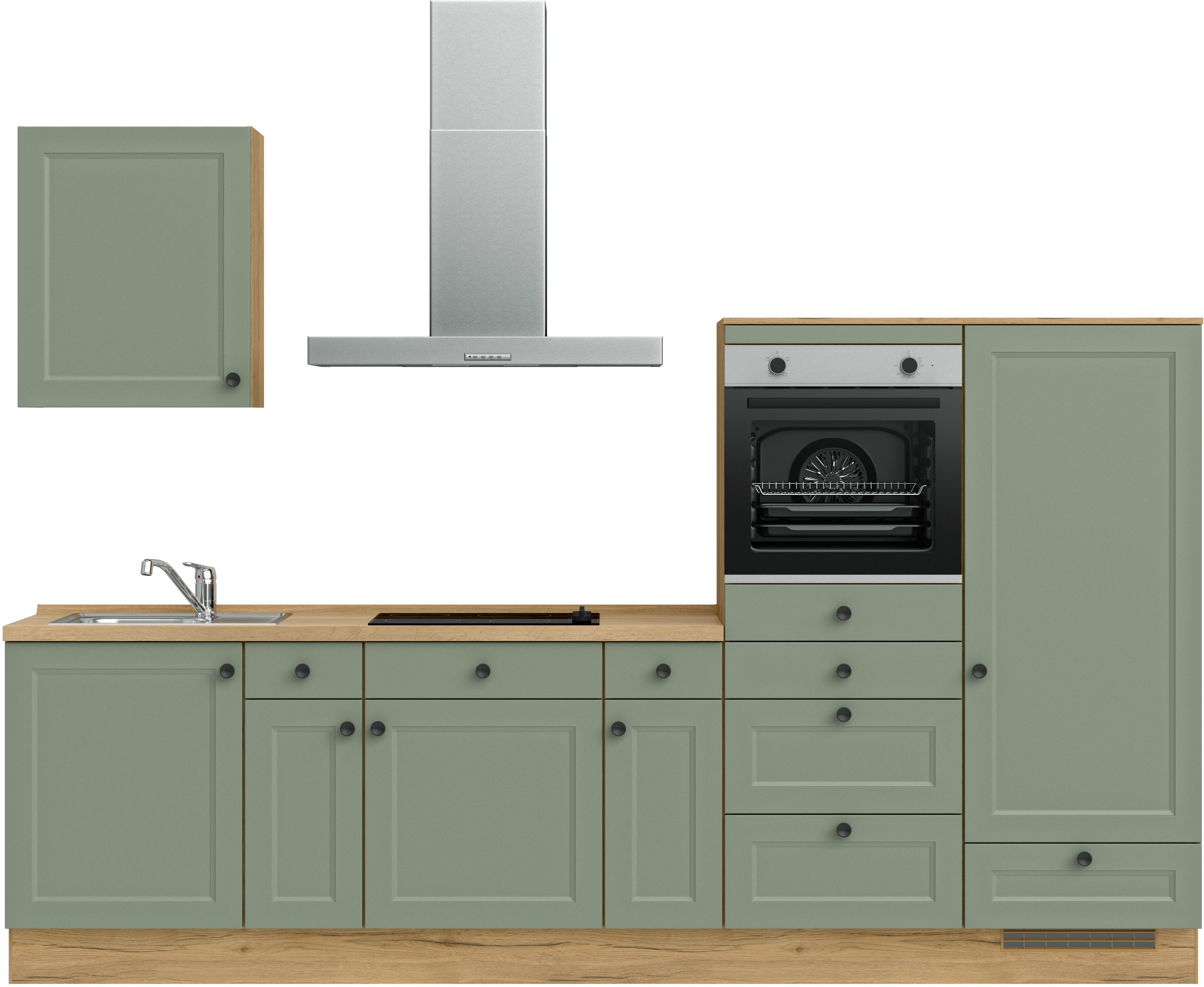 nobilia® Кухниzeile "Cascada I", vormontiert, Ausrichtung wählbar, Breite 300 cm, wahlw. mit E-Geräten
