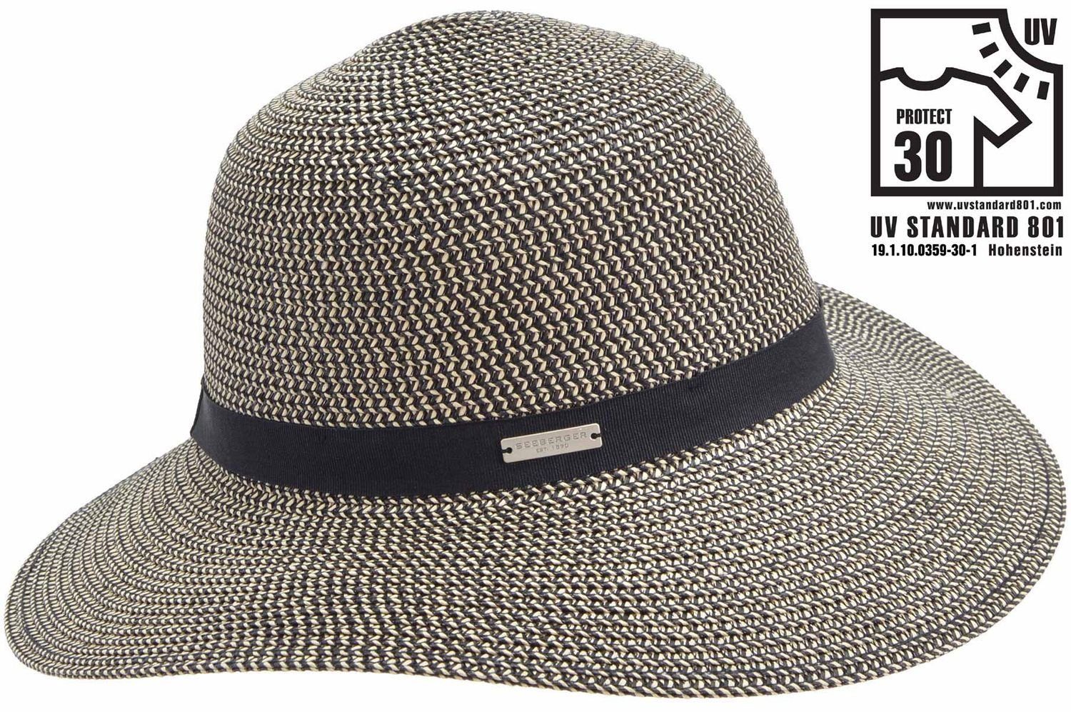 Seeberger Strohhut knautschbarer Borten-Sommerhut Flapper mit günstig online kaufen