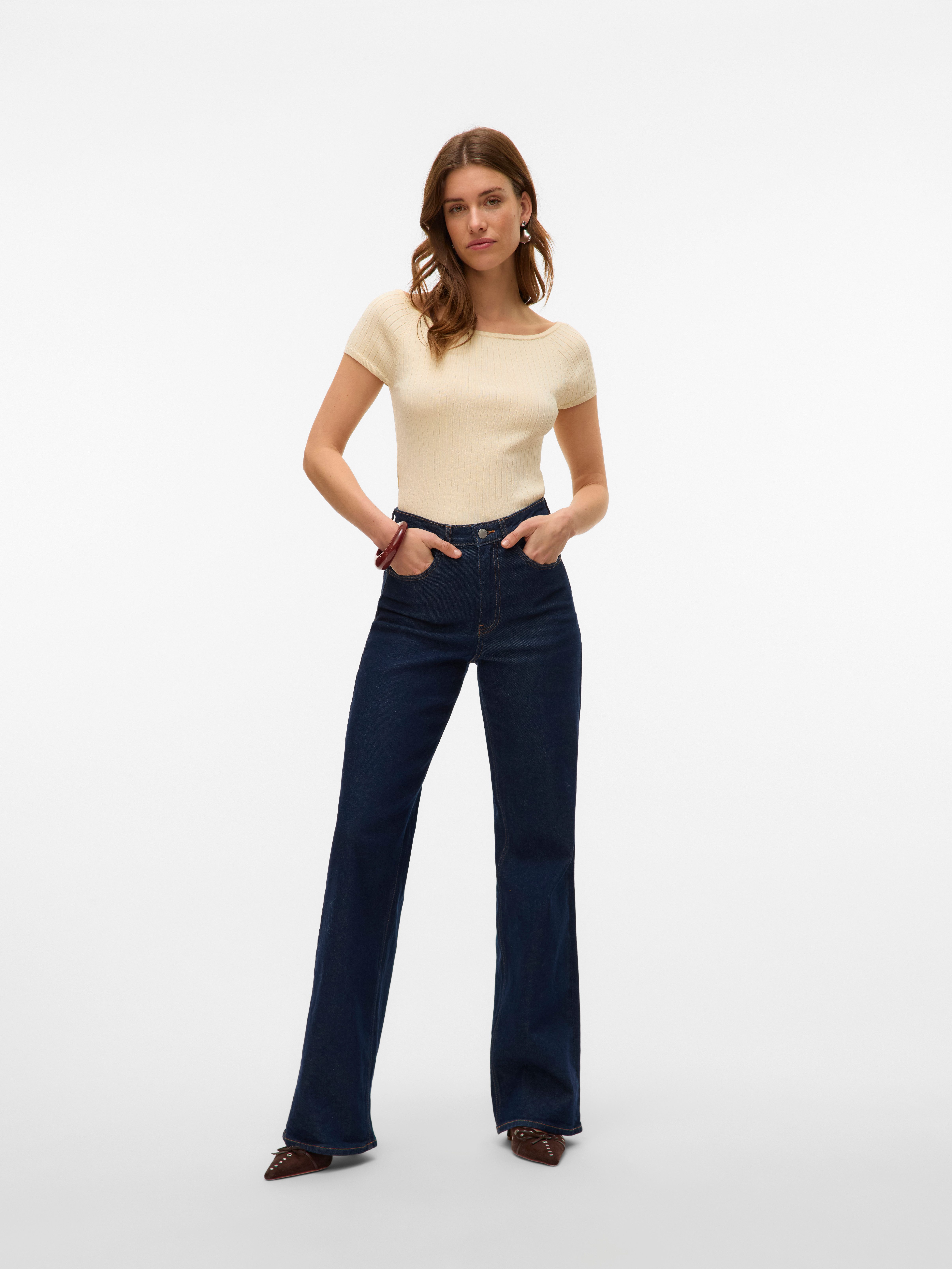Vero Moda Stricktop VMPOPPY SS OFF SHOULDER TOP VMA NOOS