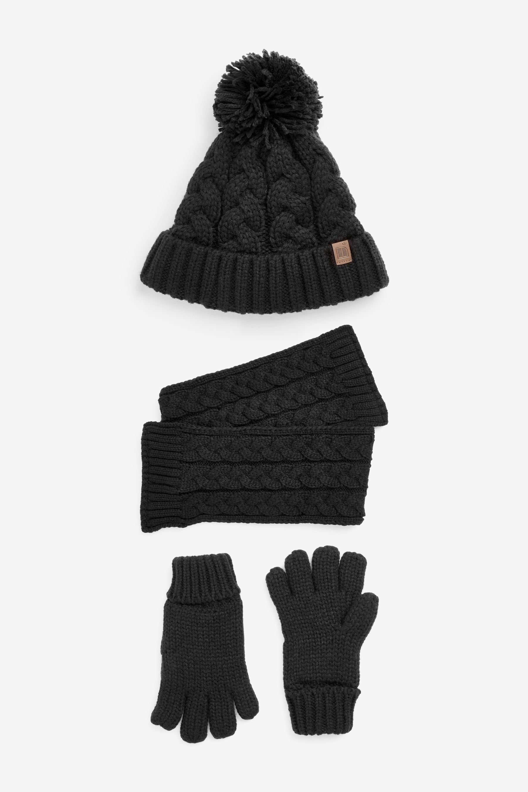 Next Mütze & Schal Strickmütze, Handschuhe und Schal im 3er-Set (3-tlg)