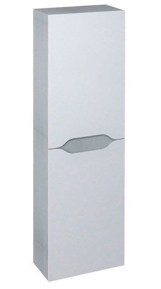 Sapho Seitenschrank WAVE Hochschrank 40x140x20cm, weiß/Silbereiche Sapho-WA250-3011