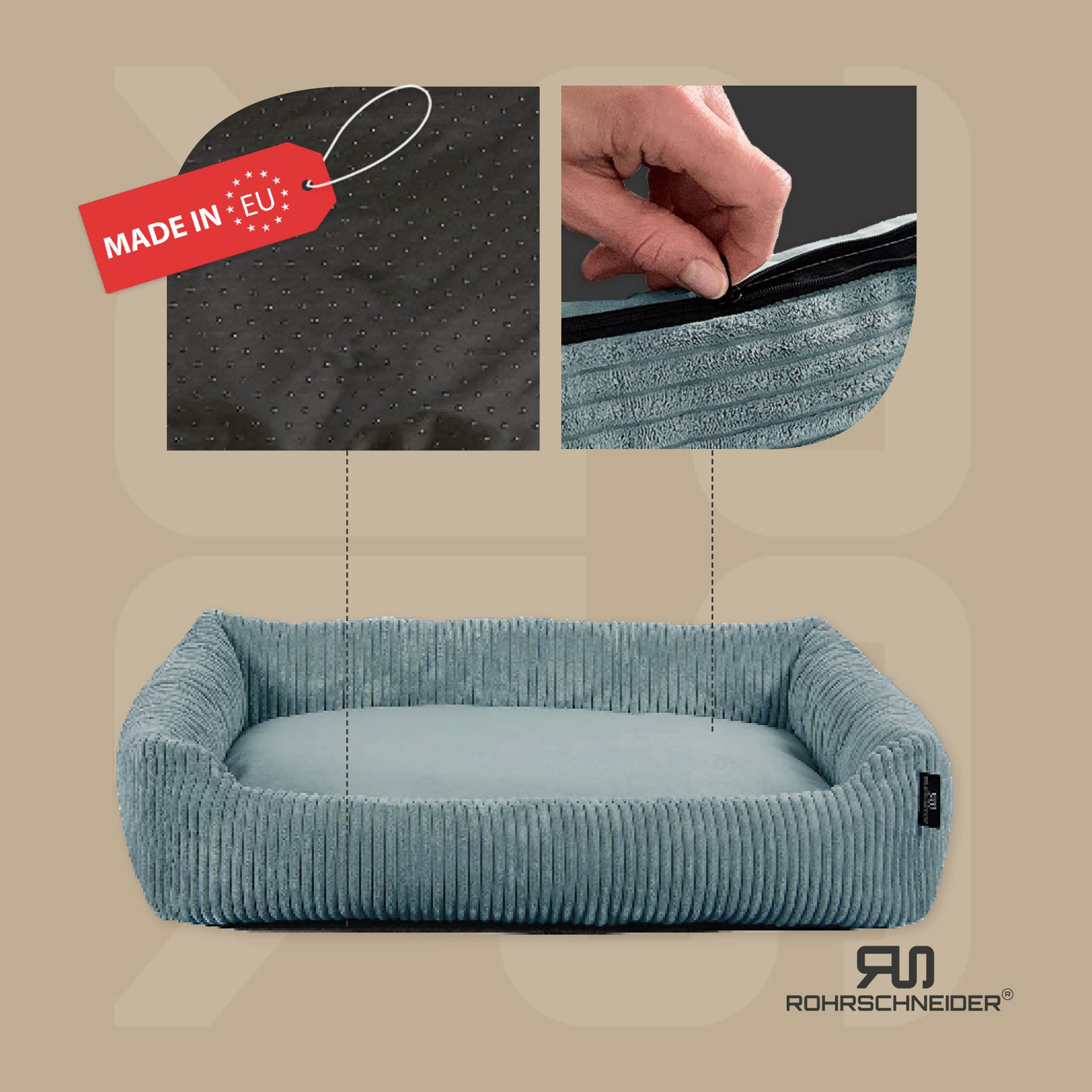 Rohrschneider Tierbett Hundebett Hundekorb Cordstoff, inkl. günstig online kaufen