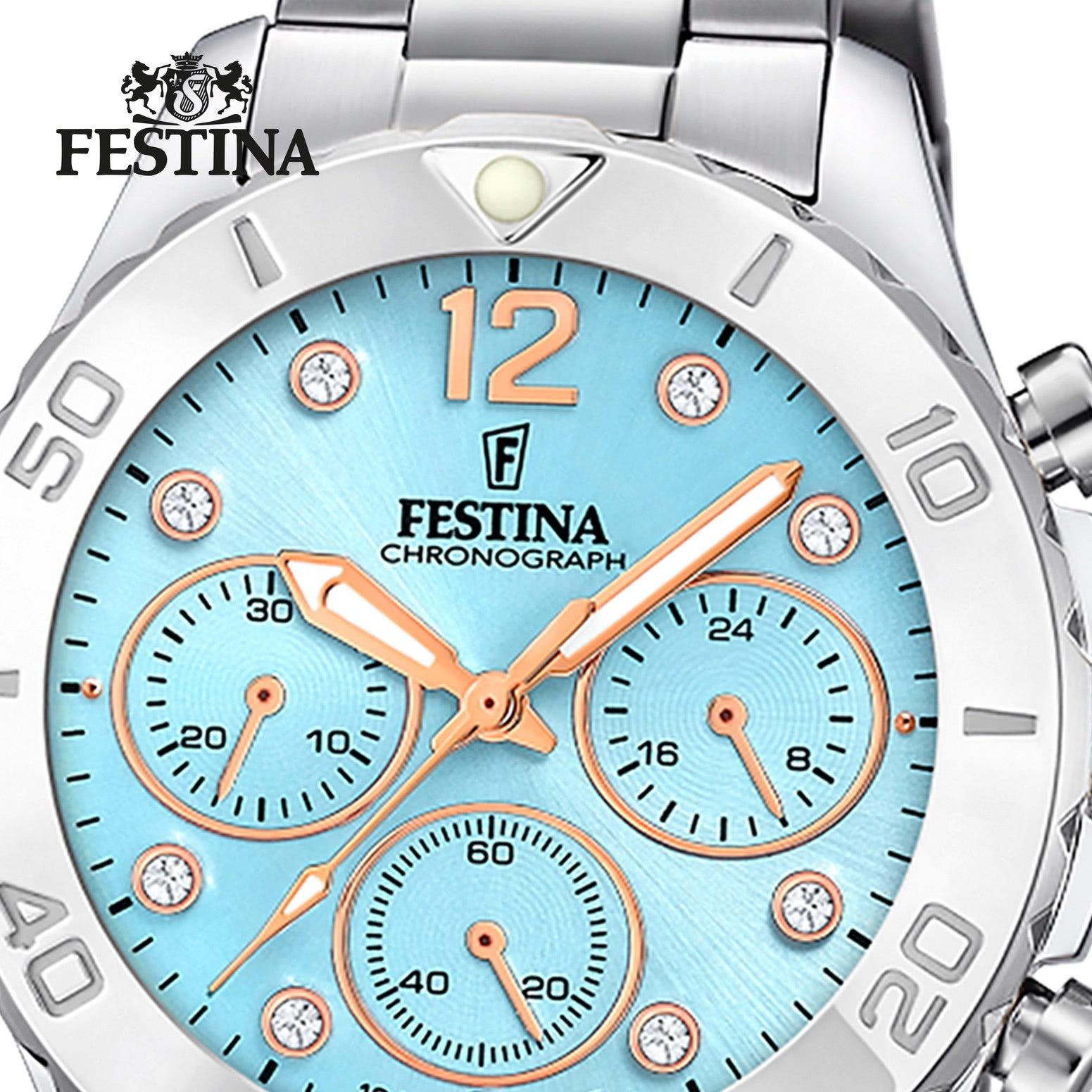 Festina Chronograph Festina Damenuhr Edelstahl silber, günstig online kaufen