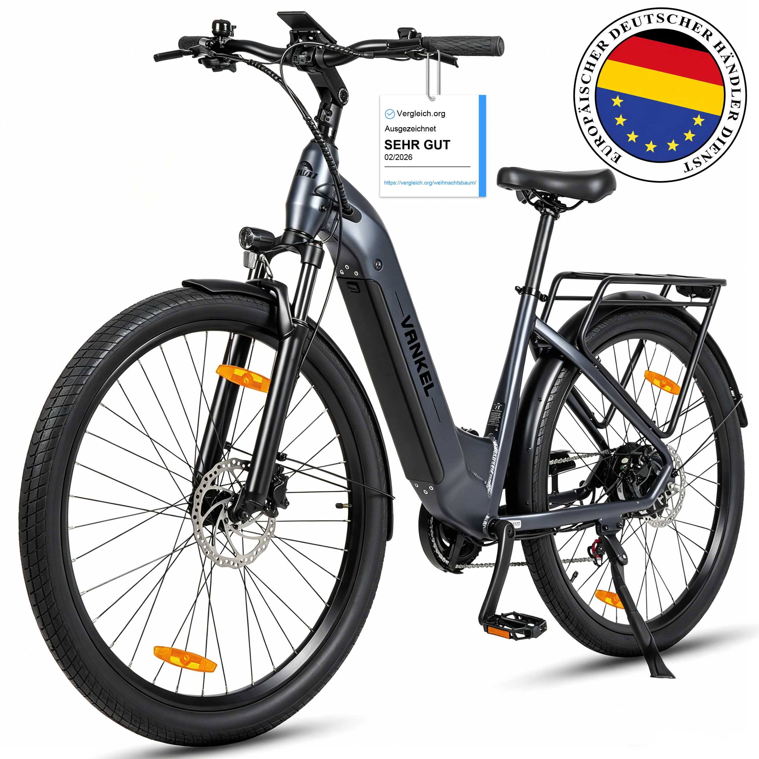 Vankel E-Bike Cityrad 29”×2,4 Zoll E-Fahrrad Damen u. Herren 720 WH Pedelec 48V 15AH 120 km, Kettenschaltung, Heckmotor, 720 Wh, Fat Mountain LG Akku All-Terrain mit Drehmomentsensor E-bikes