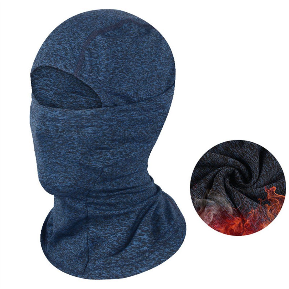 DÖRÖY Sturmhaube Winter Outdoor Kälteschutz Warm Ski Kopfbedeckung, Reiten Masken blau | Sturmhauben