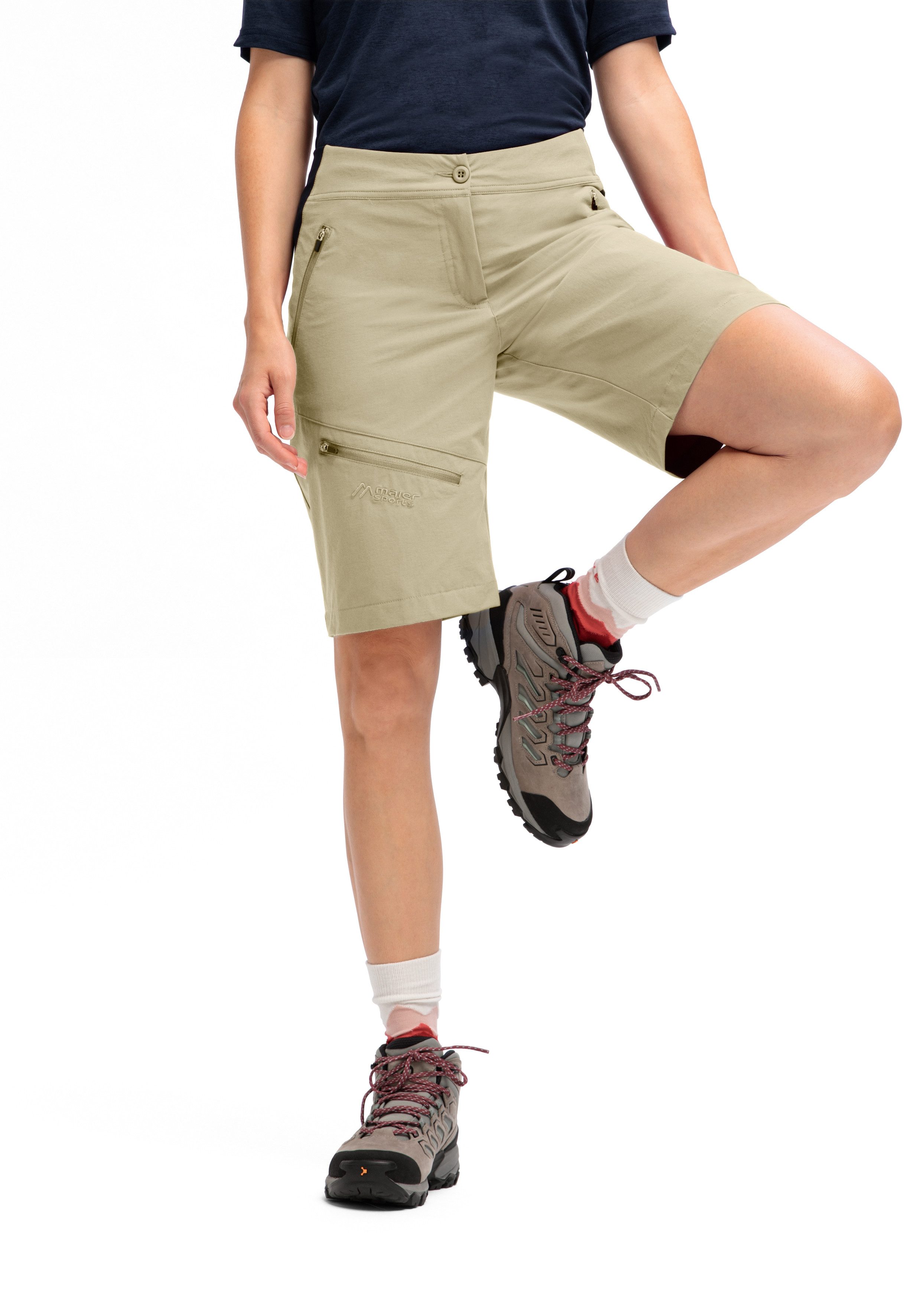 Maier Sports Outdoorhose Inara Short Vario Damen Shorts, kurze Wanderhose, Outdoor-Hose, 4 Taschen, Regular Fit