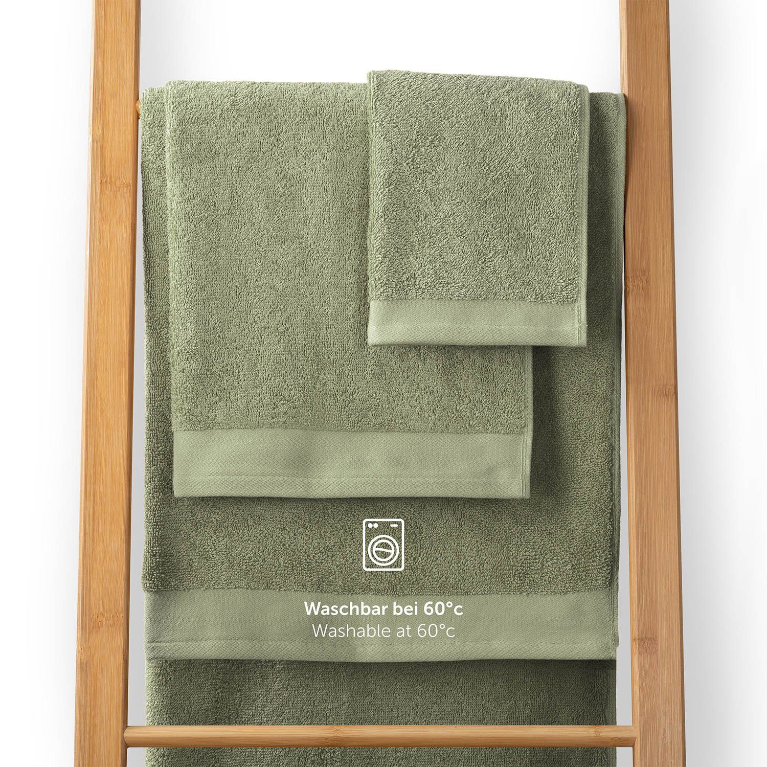 Blumtal Handtücher 2er-Set Premium Frottier-Handtücher, 50x100cm, 100% Baumwolle, Frottee (2X (50x100 cm), 2-St), Oeko-TEX zertifiziert - Ultra saugstarkes Frot – Bild 4 von 5