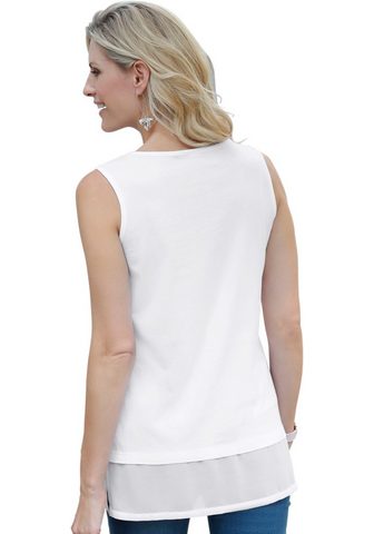 CLASSIC BASICS Длинный топ с angesetzten Chiffon-Saum...