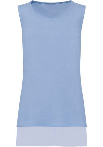 CLASSIC BASICS Длинный топ с angesetzten Chiffon-Saum...