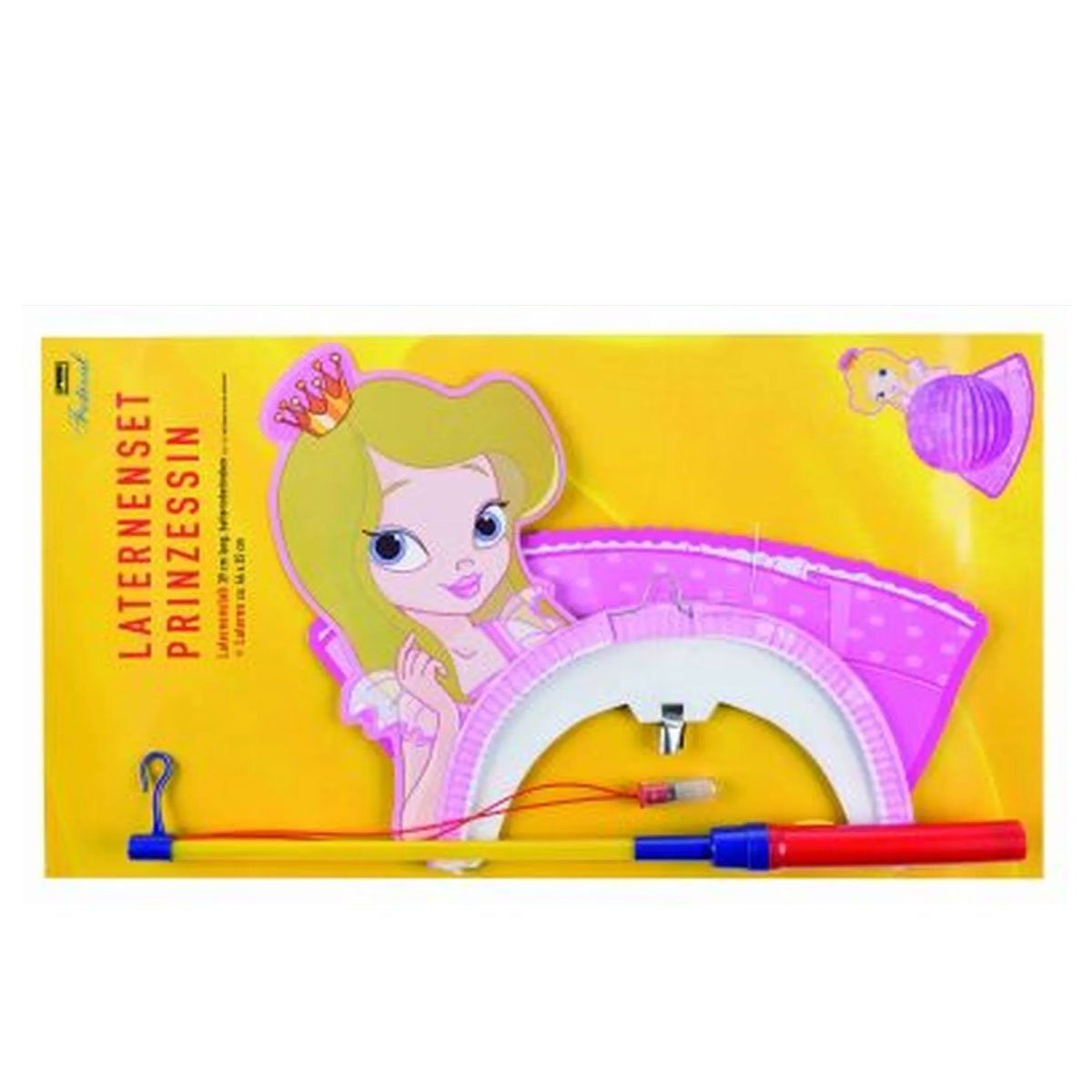Idena Papierlaterne Laterne Lampion Prinzessin Set mit Laternenstab