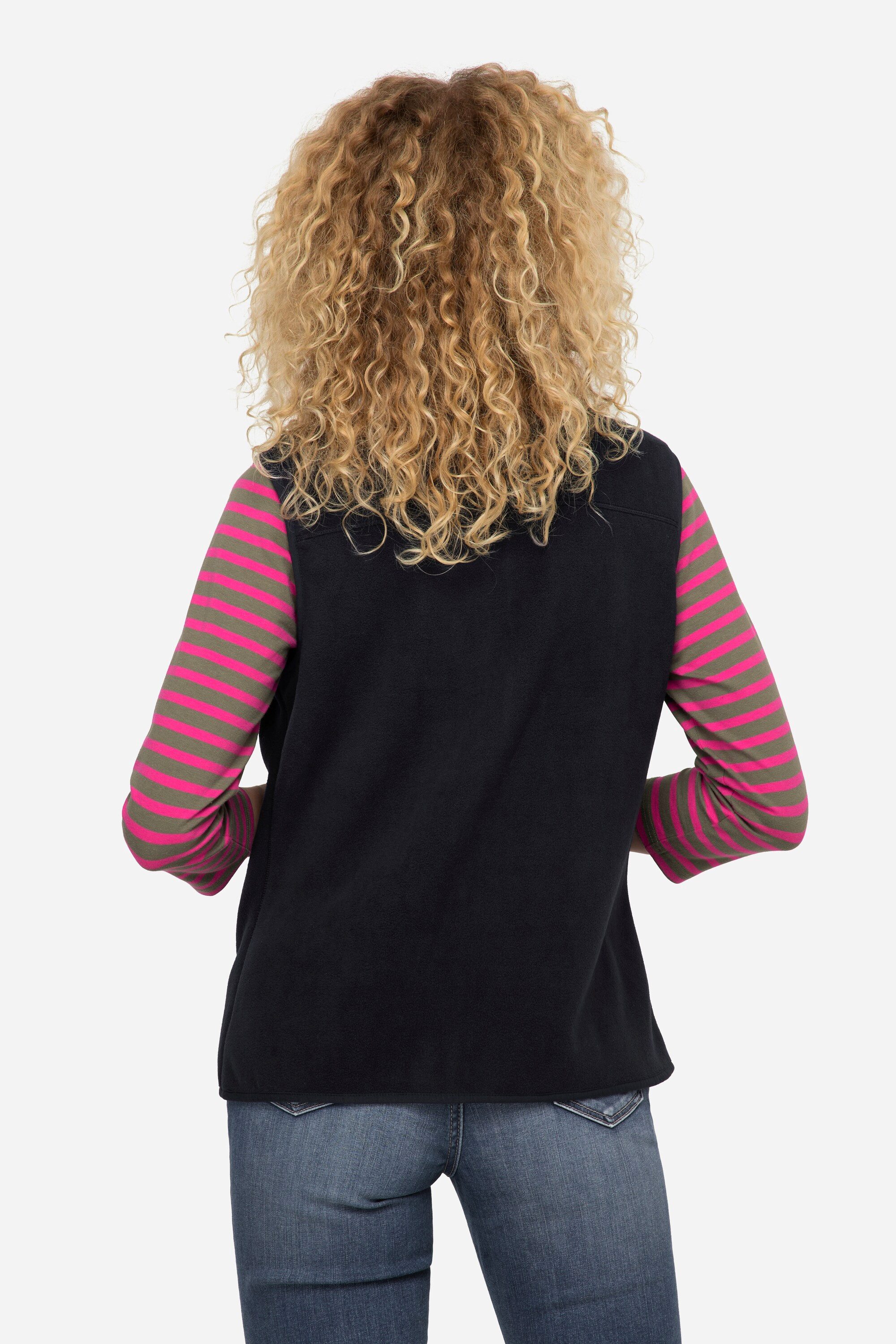 Laurasøn Steppweste Wende-Weste Fleece- und Teddy-Seite Stehkragen