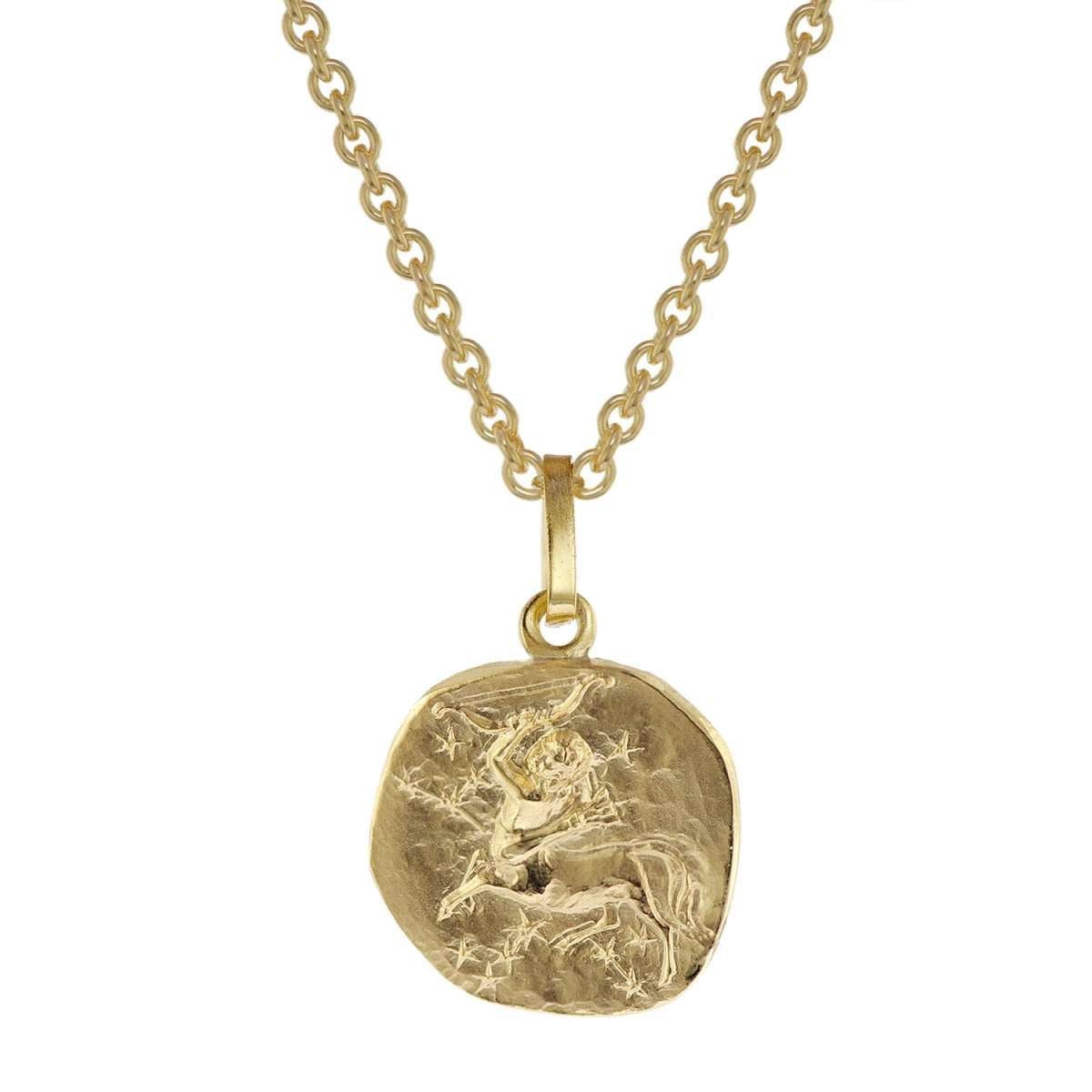 trendor Kette mit Anhänger 75905-12, Sternzeichen für Kinder Schütze Gold 333 +