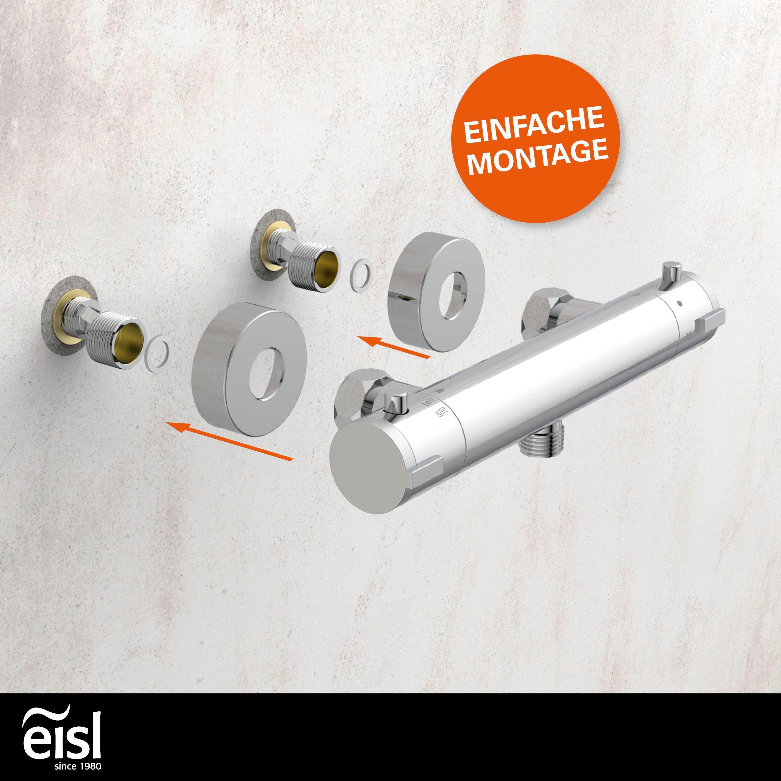 Eisl Duscharmatur CLAUDIO mit Thermostat, Mischbatterie Dusche, Duschthermostat