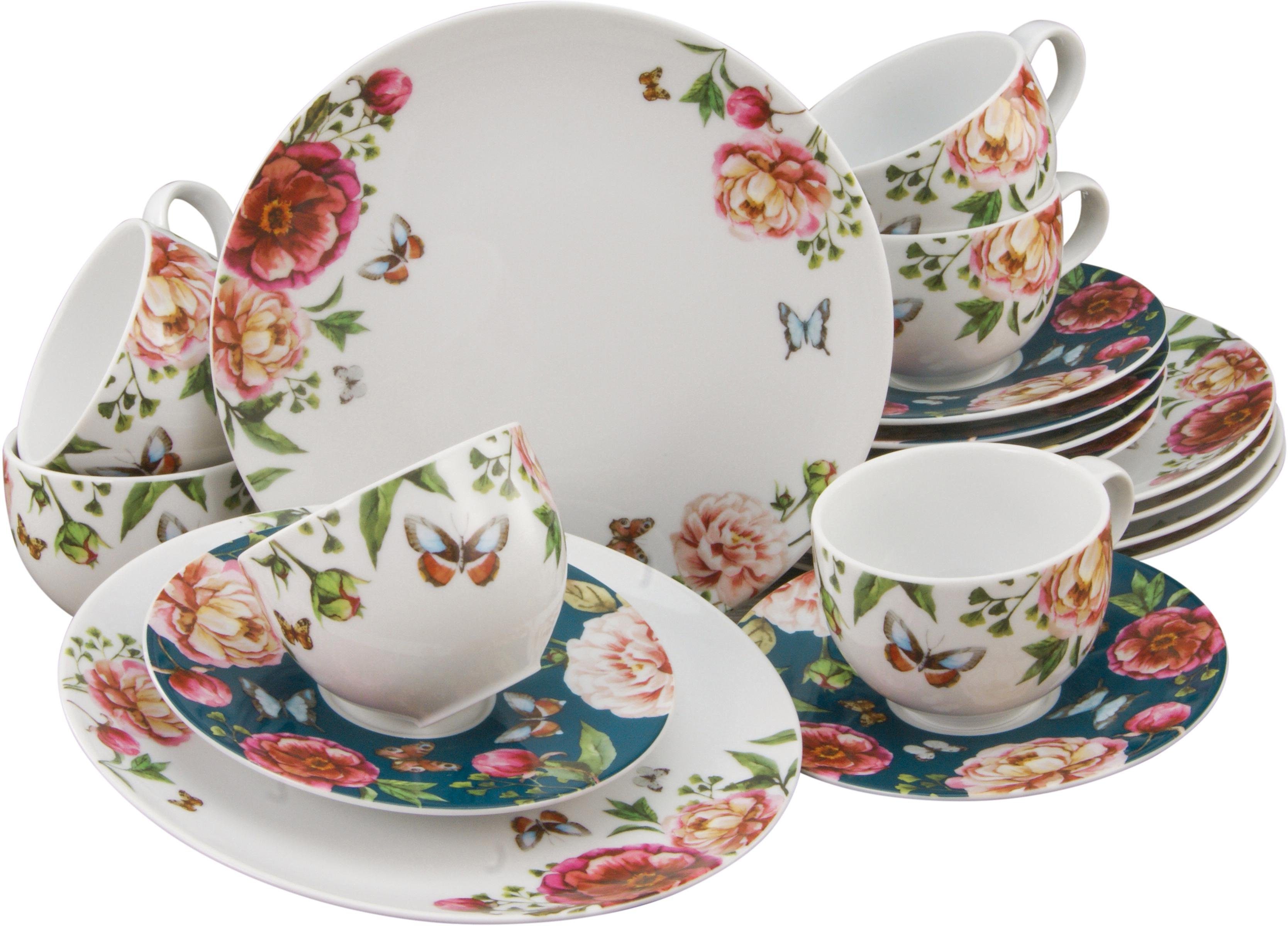 CreaTable Kaffeeservice »Enjoy Roses« (18-tlg), Porzellan online kaufen