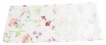 Home-trends24.de Tischläufer Tischläufer Blumen Blüten Tischdecke Tischdeko Bunt Weiß 40 x 140