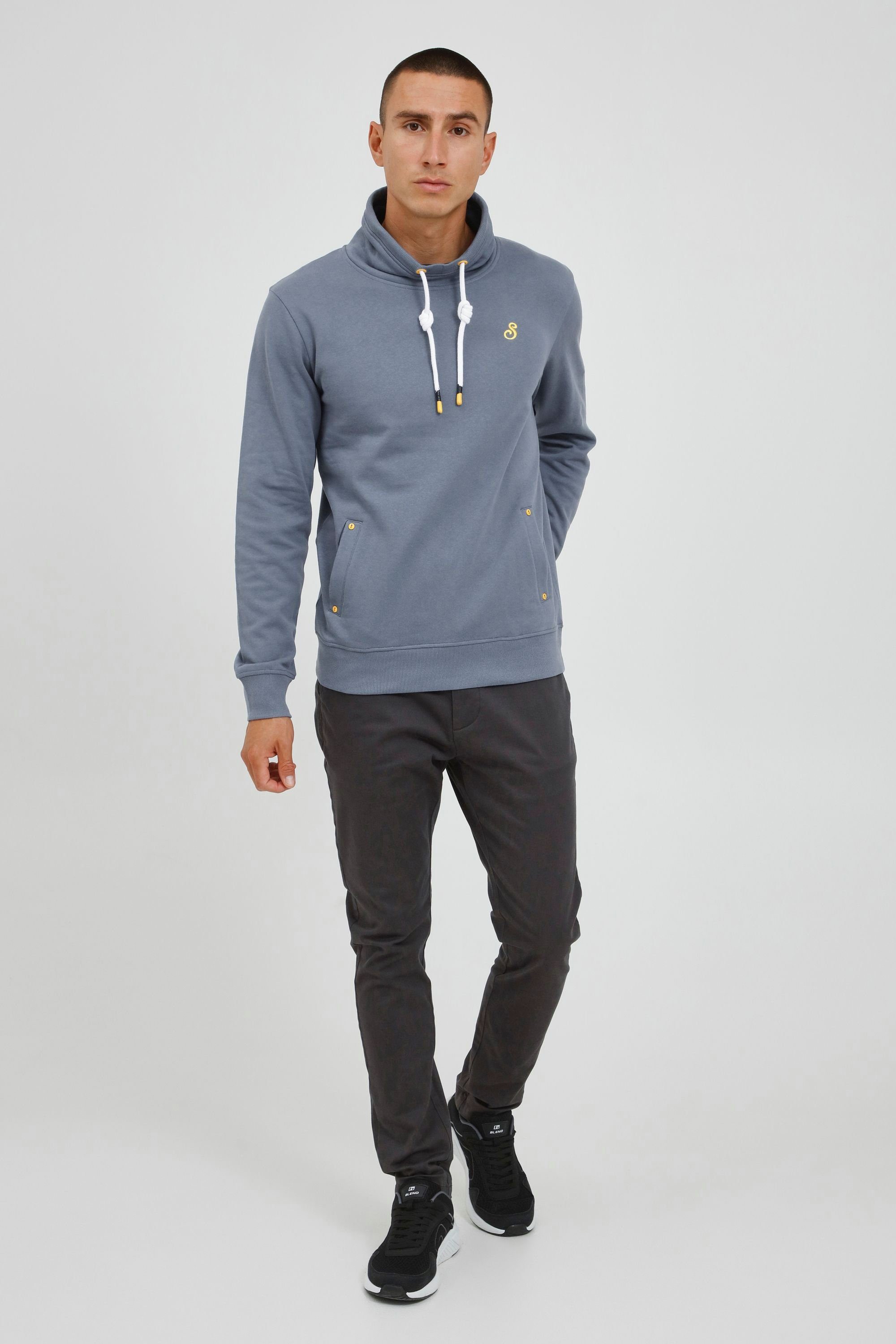 Solid Sweatshirt SDKaan Kapuzenpullover farblichen (183918) mit China Blue Details kontrastreichen