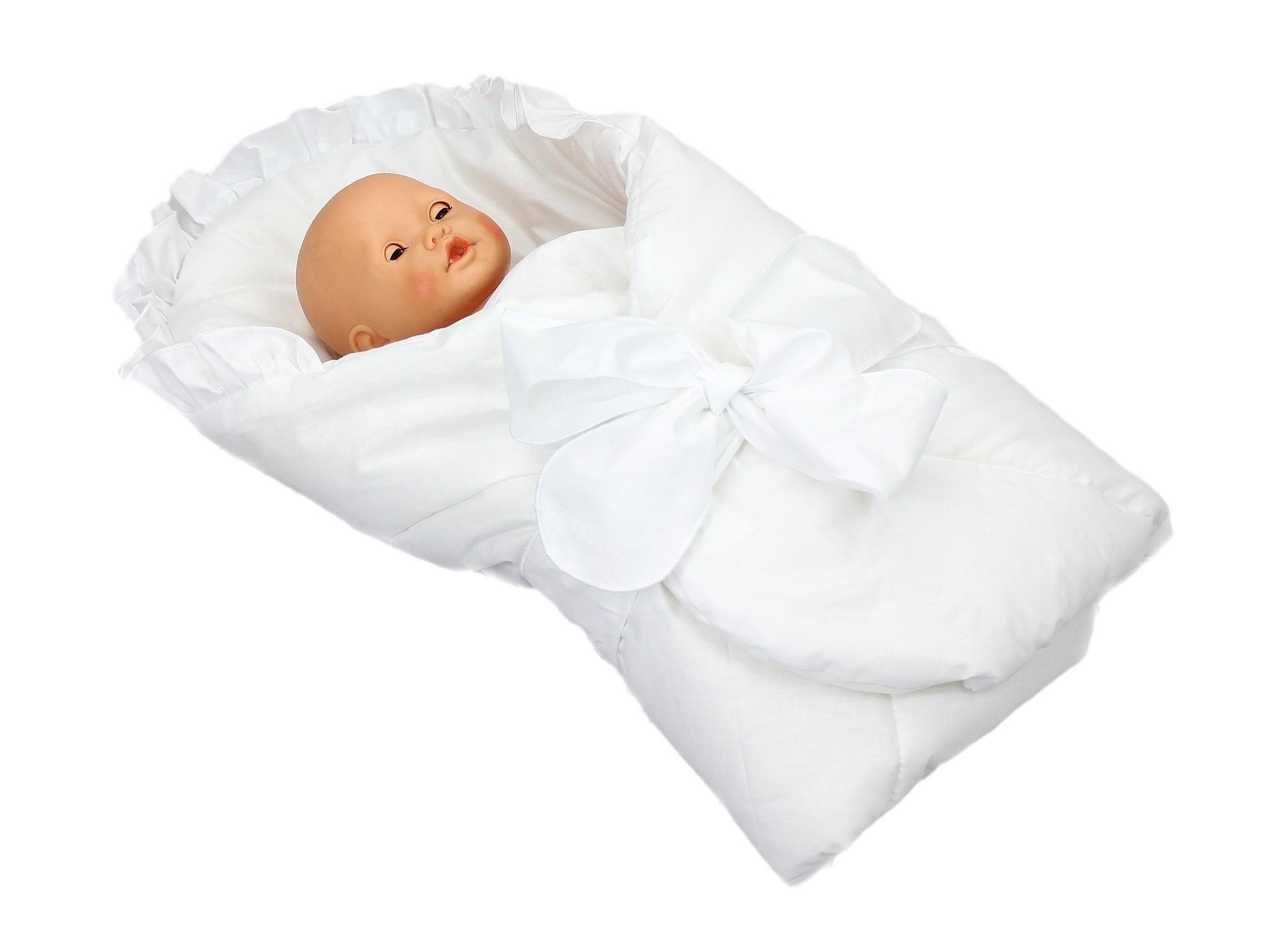 Einschlagdecke TupTam Unisex Schleife, Einschlagdecke Baby mit Weiß TupTam