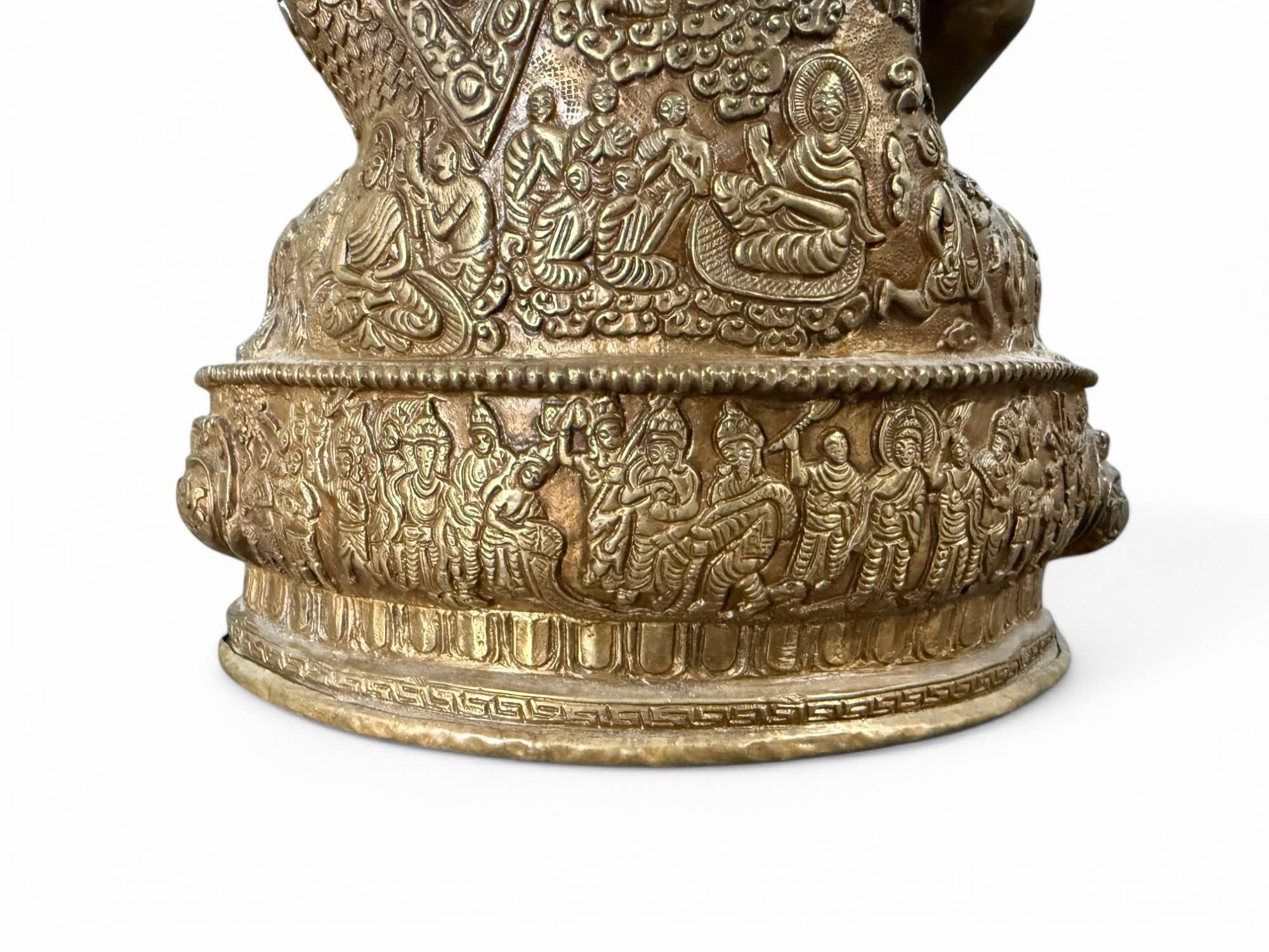 Asien LifeStyle Buddhafigur Siddharta Gautama Buddha Figur aus Bronze Nepal / Indien