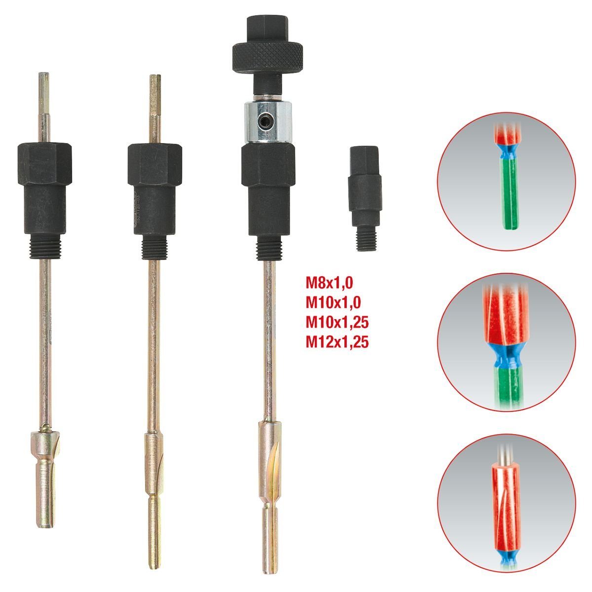 Thumbnail - KS Tools Gabel- und Ringschlüssel MASTER 3 in 1 Glühkerzen-Reibahlen-Satz, 9-tlg (152.1120)