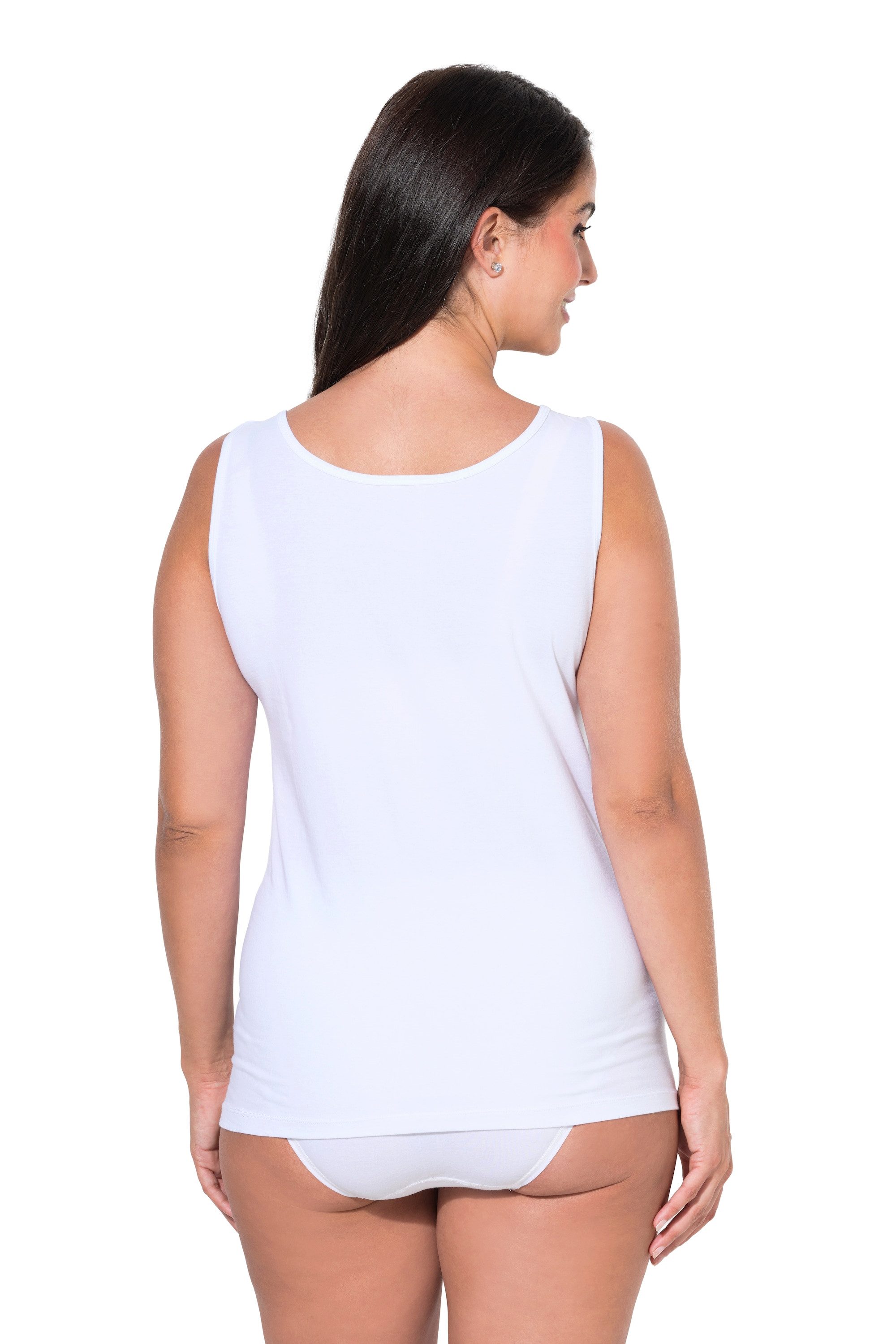 Ulla Popken Unterhemd Tanktops 2er-Pack Rundhalsausschnitt ärmellos – Bild 3 von 4