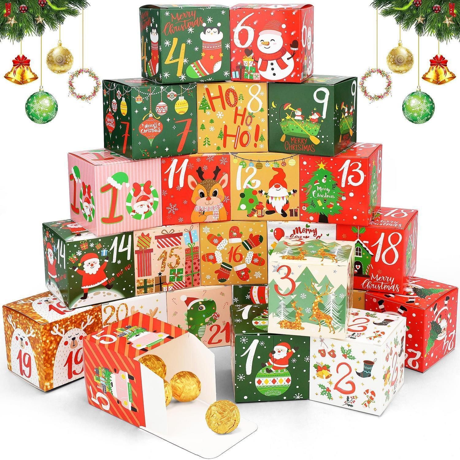 LuxusKollektion DIY-Adventskalender Adventskalender Boxen 2026 24er Set DIY bunt