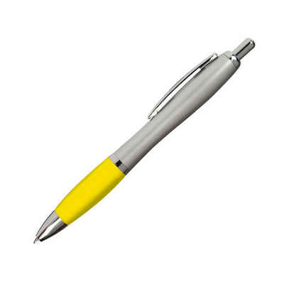 Livepac Office Kugelschreiber 20 Kugelschreiber / mit satiniertem Gehäuse / Farbe: silber-gelb