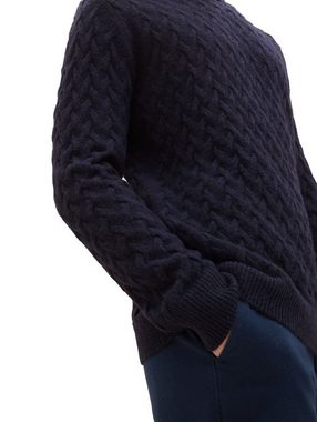 TOM TAILOR Strickpullover COSY CABLE KNIT mit Wolle