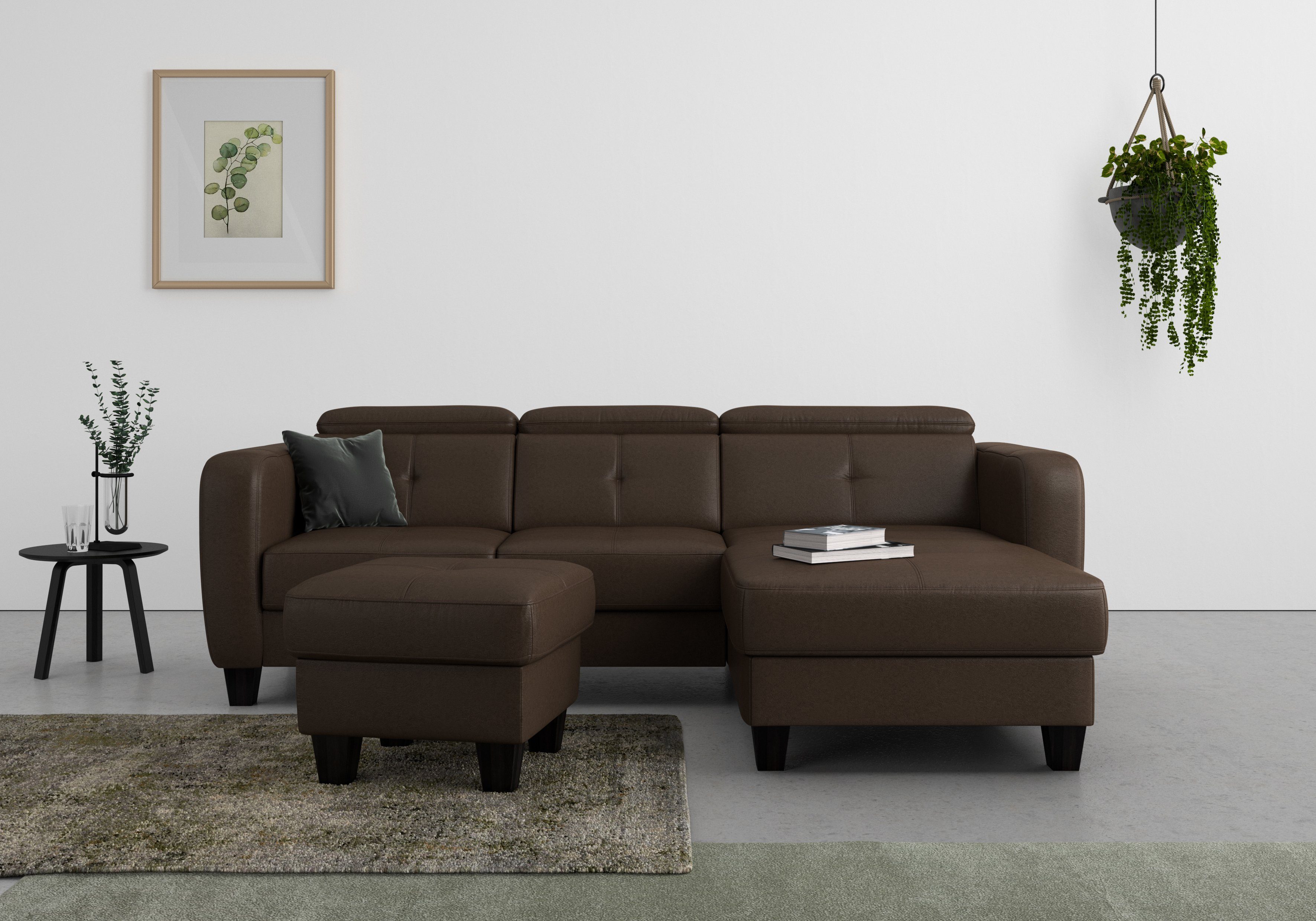 sit&more Ecksofa Belluci, inklusive Federkern, mit Bettfunktion und wahlweise Bettkasten