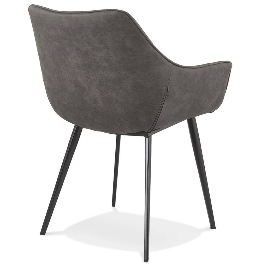 KADIMA DESIGN Textile grey) AARON Dunkles 61 (dark Sessel Esszimmerstuhl Grau