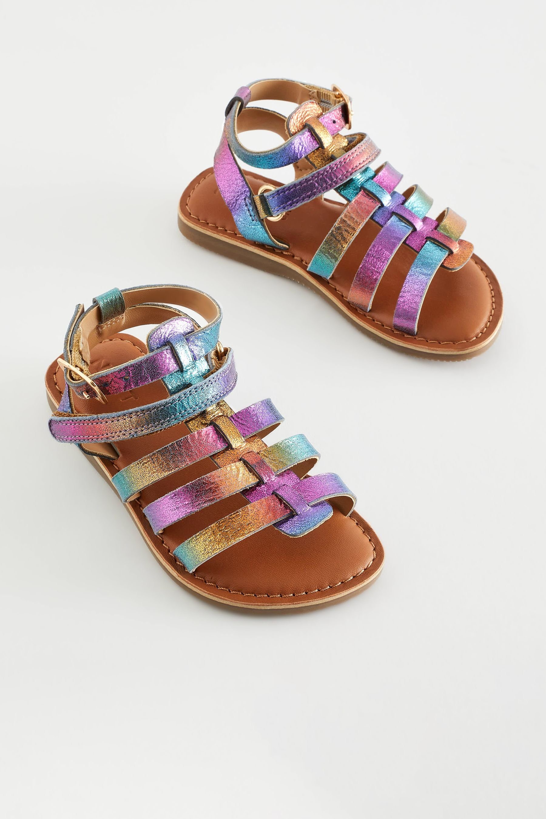 (1-tlg) Next aus Römersandale Römersandalen Rainbow Leder