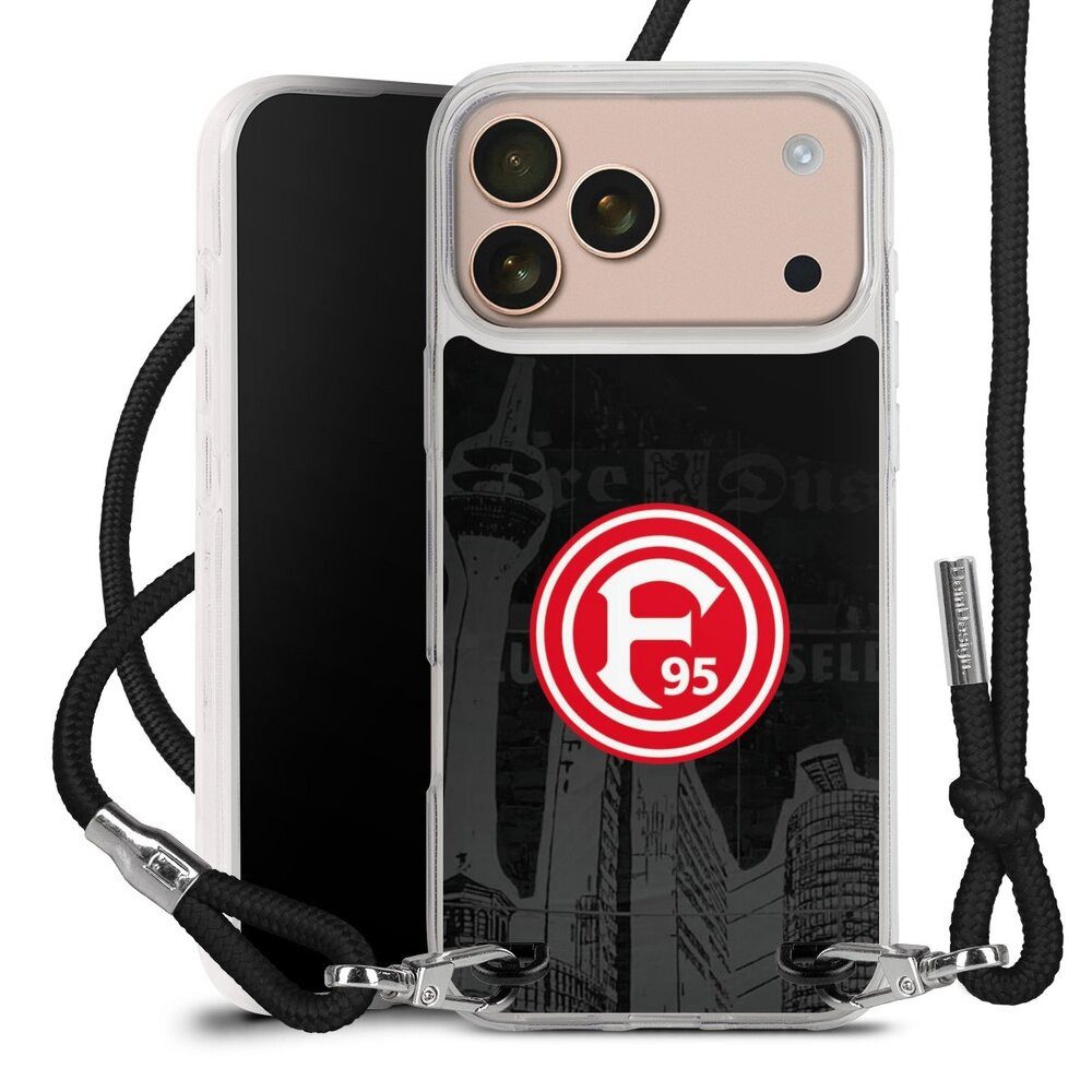 DeinDesign Handyhülle Fortuna Düsseldorf Offizielles Lizenzprodukt Logo Fortuna Logo City, Apple iPhone 17 Pro Max Handykette Hülle mit Band Case zum Umhängen