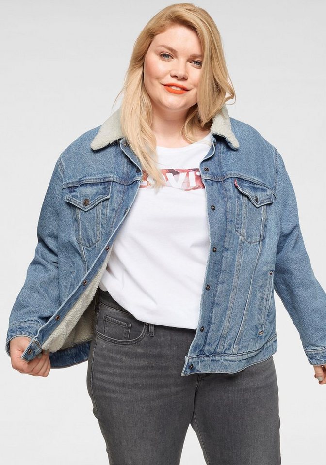 Levi´s® Plus Jeansjacke »Ex Bf Sherpa Trucker« mit Teddyfutter Levi´s® Plus Jeansjacke »Ex Bf Sherpa Trucker« mit Teddyfutter