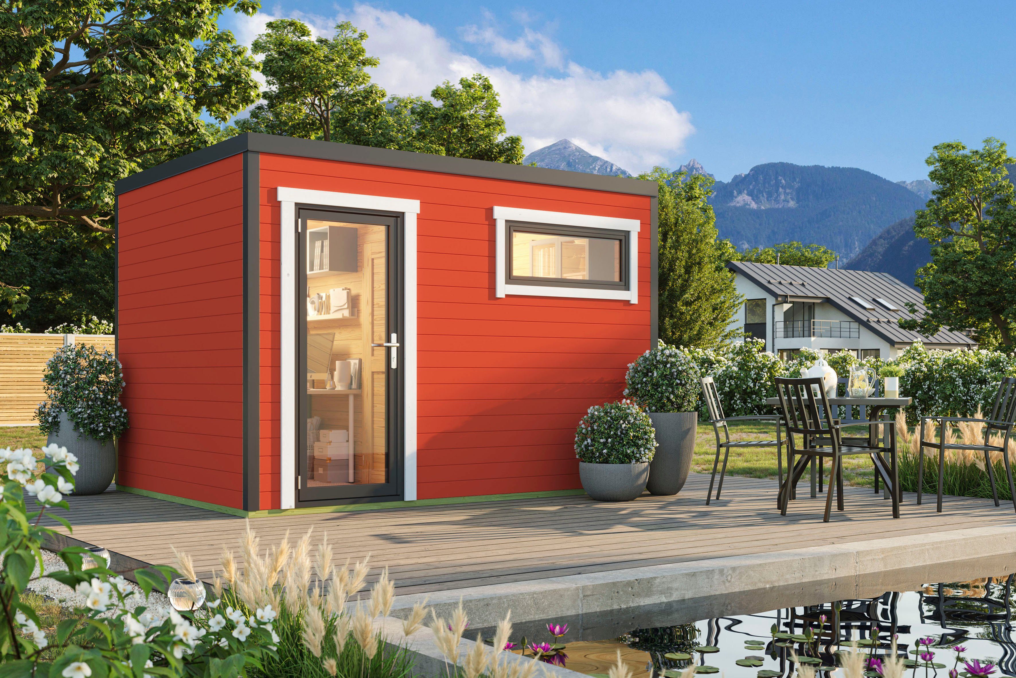 LASITA MAJA Gartenhaus SARDINIA, BxT: 350x250 cm, (Set, inkl. Fussbodenbretter zum verlegen)