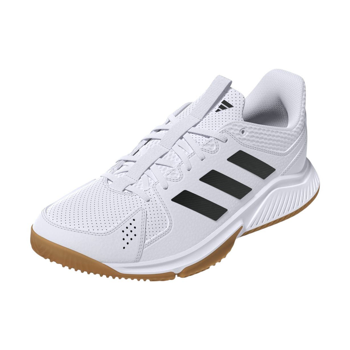 adidas Performance Hallen-Indoorschuhe Court Flight weiss/schwarz Damen Squashschuh