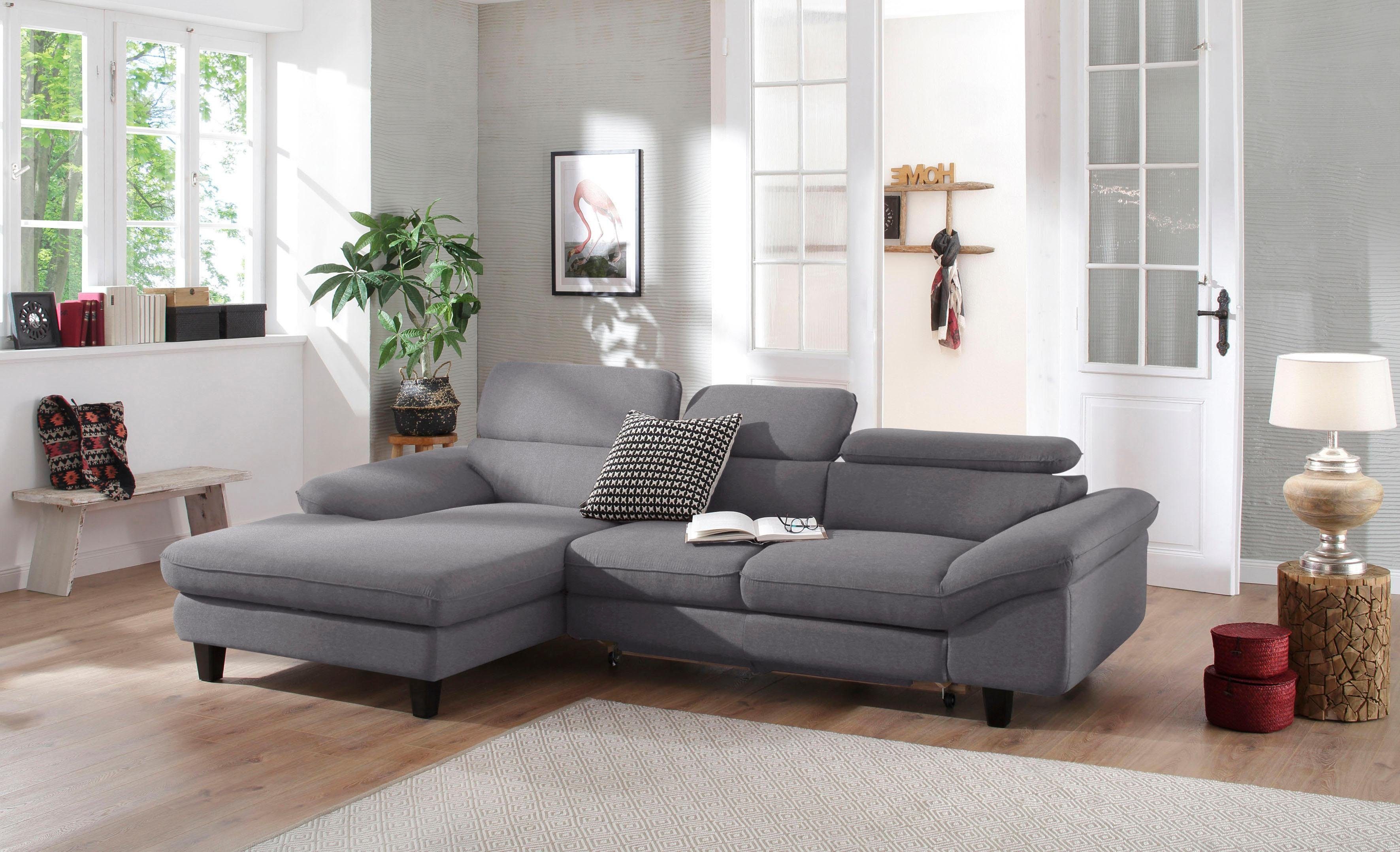 Home affaire Ecksofa »Pilot« mit Kopfteilverstellung, wahlweise mit Bettfunktion - Home affaire