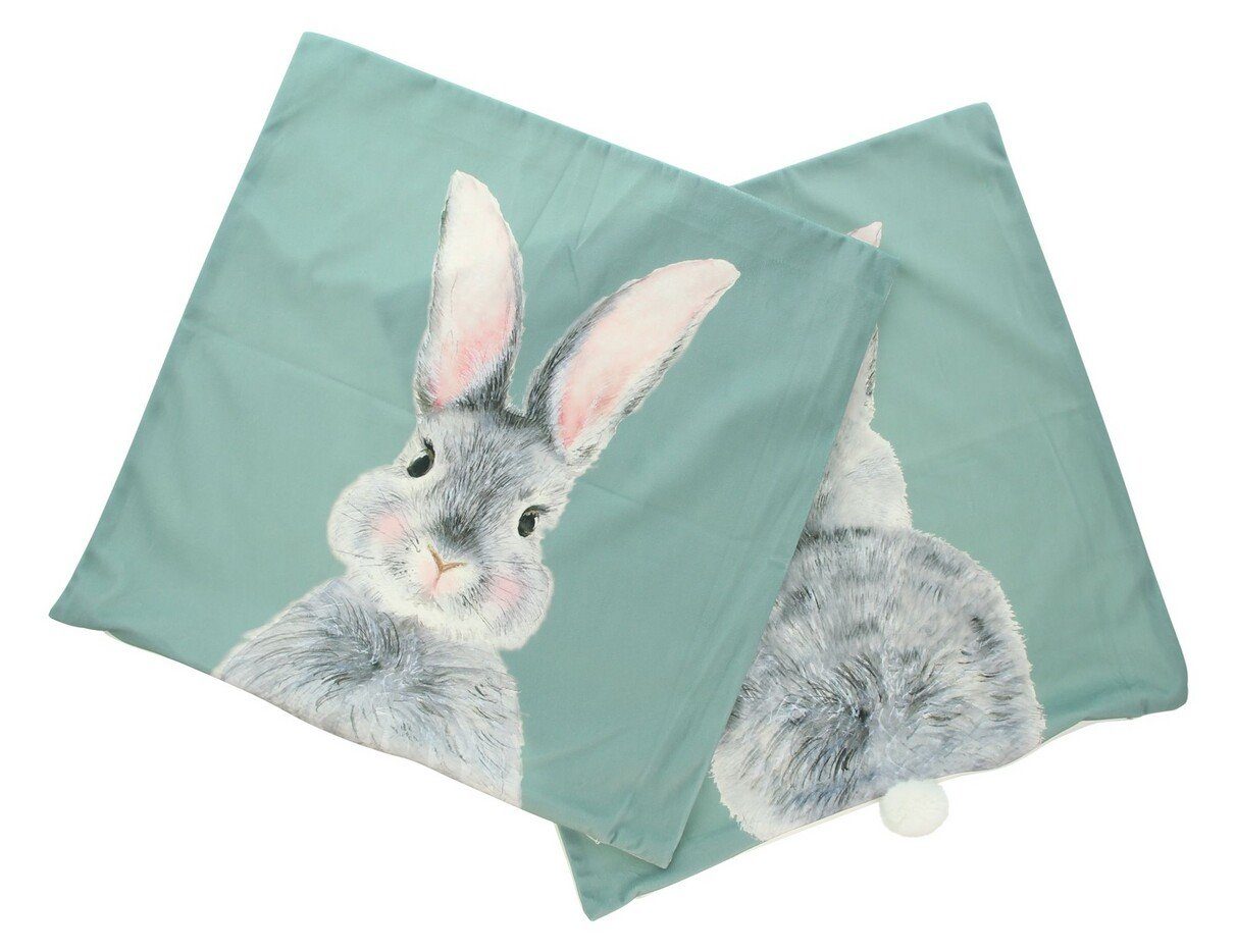 Home-trends24.de Kissenhülle Kissenhülle Hase Hasen Ostermotiv Samt Osterde günstig online kaufen