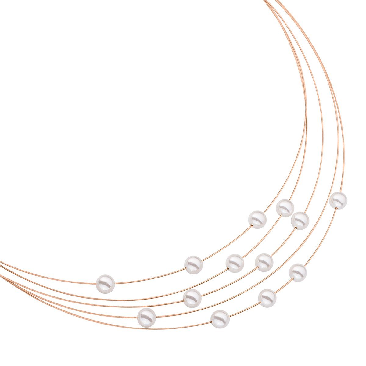 Heideman Kette mit Anhänger »Florere S Rosegold«, Collier mit Perlen weiß  oder farbig online kaufen | OTTO