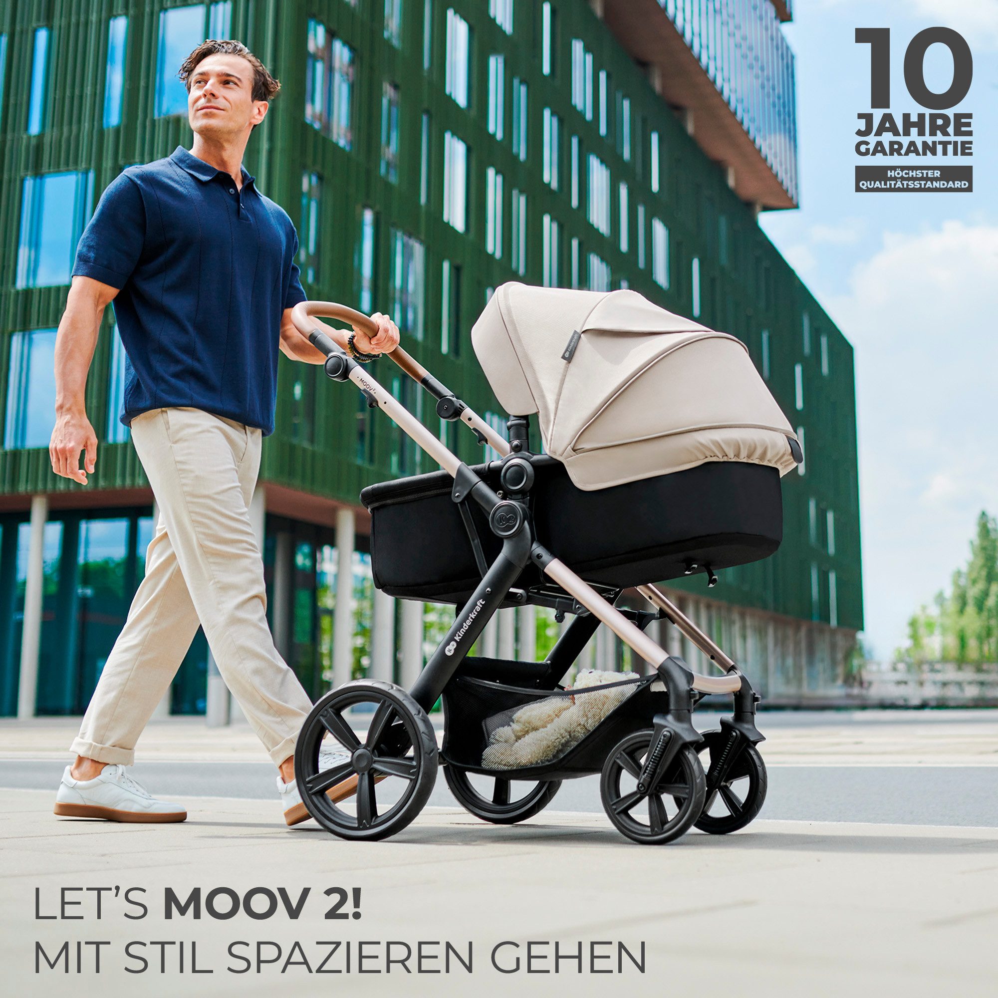 Kinderkraft Kombi-Kinderwagen MOOV 2 Air 3IN1, (Set), mit Luftreifen