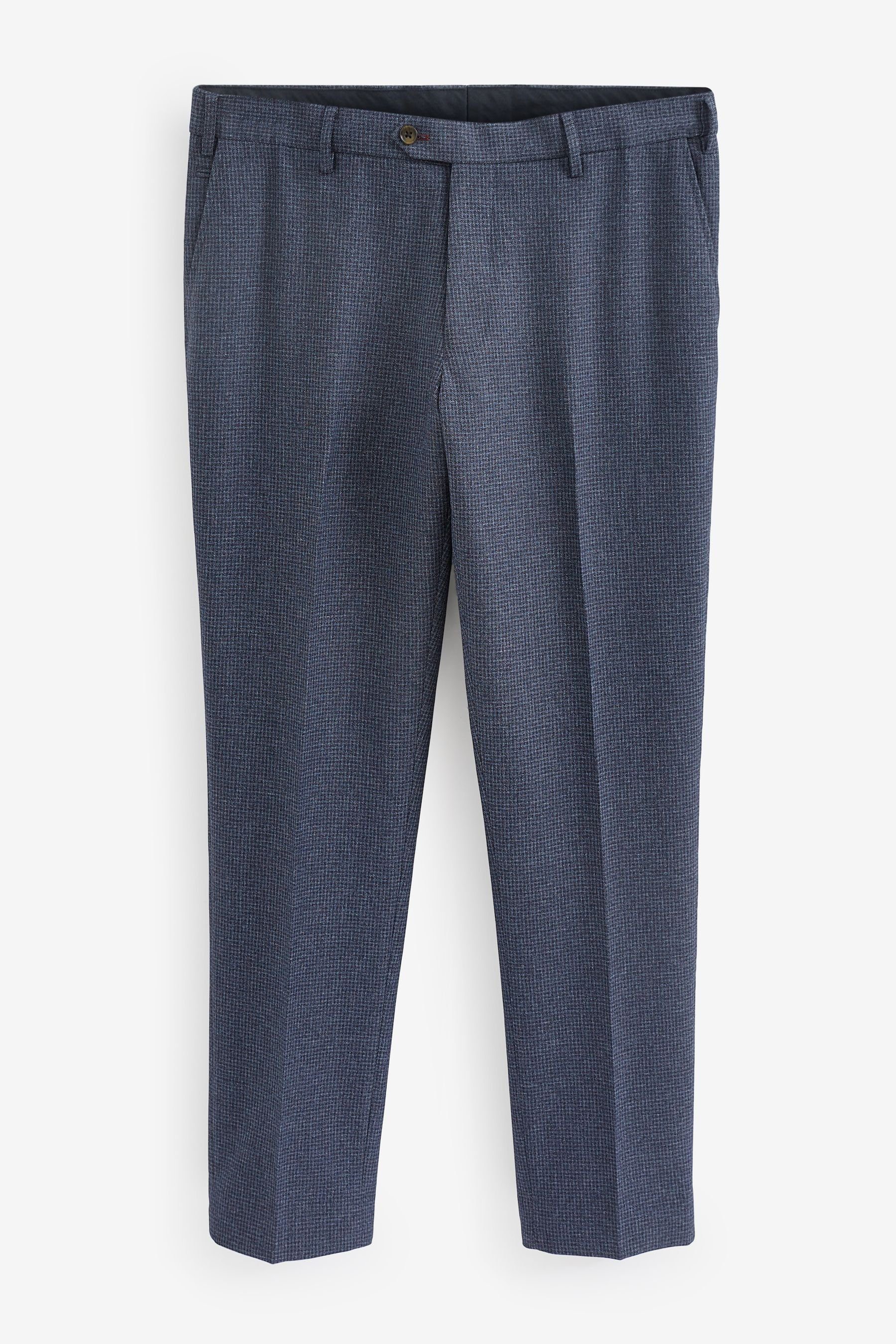 Next Anzughose Anzug mit Hahnentrittmuster: Hose Light Blue (1-tlg)