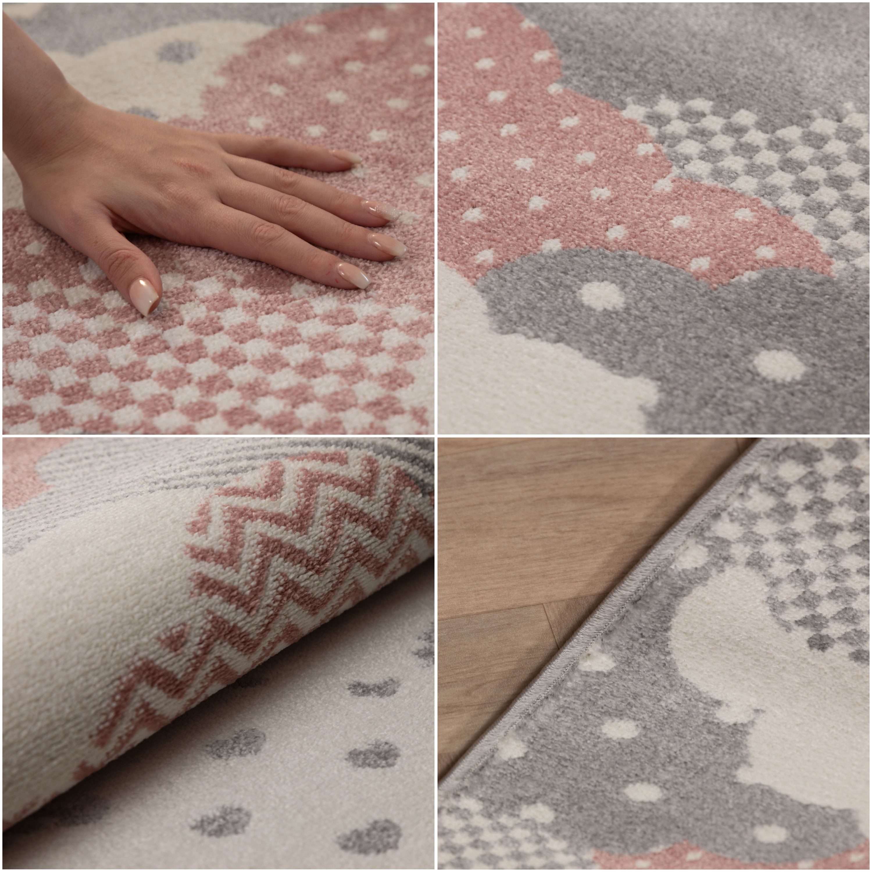 SIMPEX24 Teppich Wolken Design, Läufer, Höhe: 10 mm, Teppich Kinderzimmer W günstig online kaufen