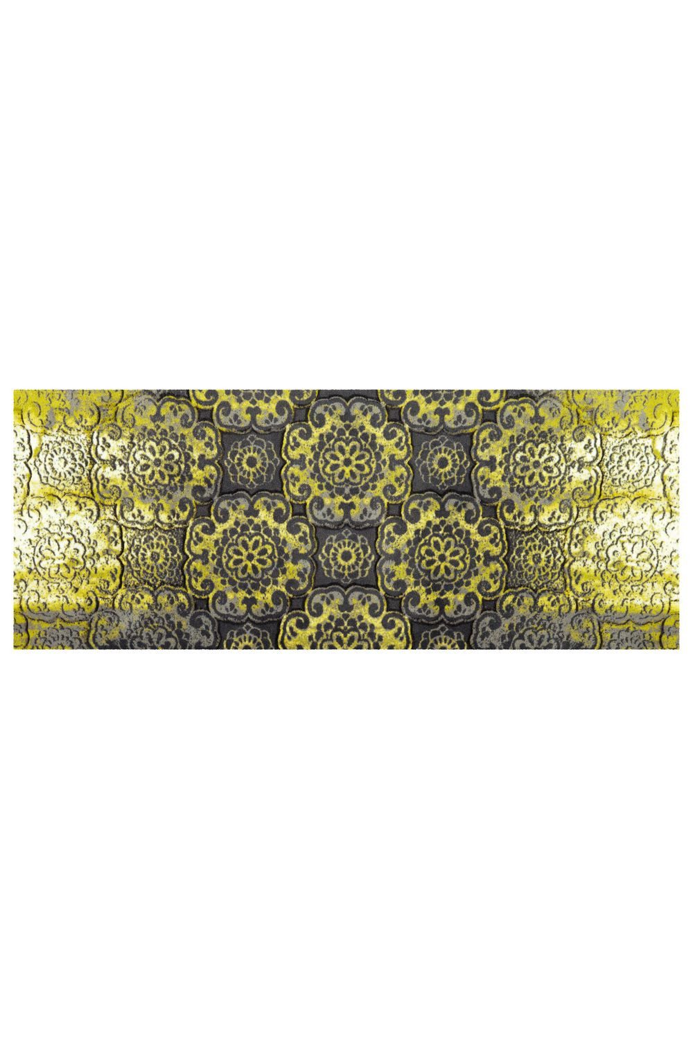 Teppich Boss Teppich Kurzflor Teppich Lara Mat 56 - Anthrazit / Gelb, rechteckig, Höhe: 9 mm