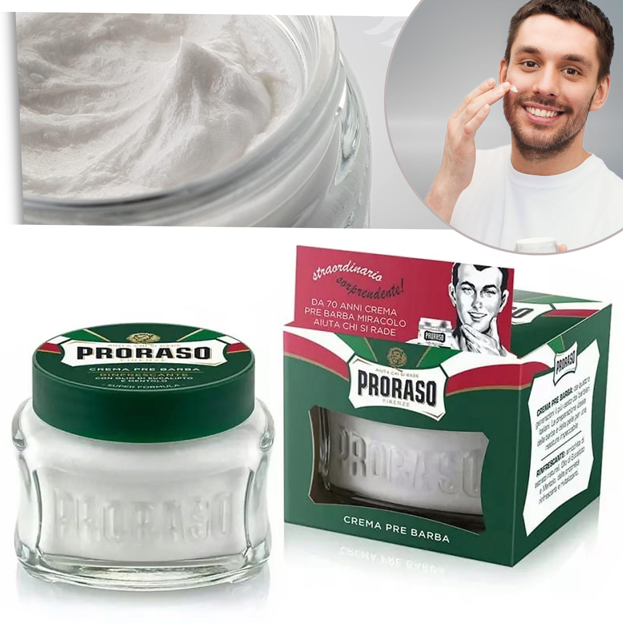Sarcia.eu Körpercreme Proraso - Pre-shave Creme - reizlindernd, erfrischend 100 ml