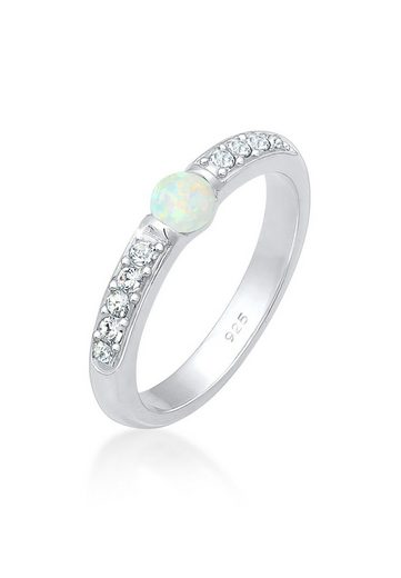 Elli Premium Verlobungsring »Opal Kristalle 925er Sterling Silber«