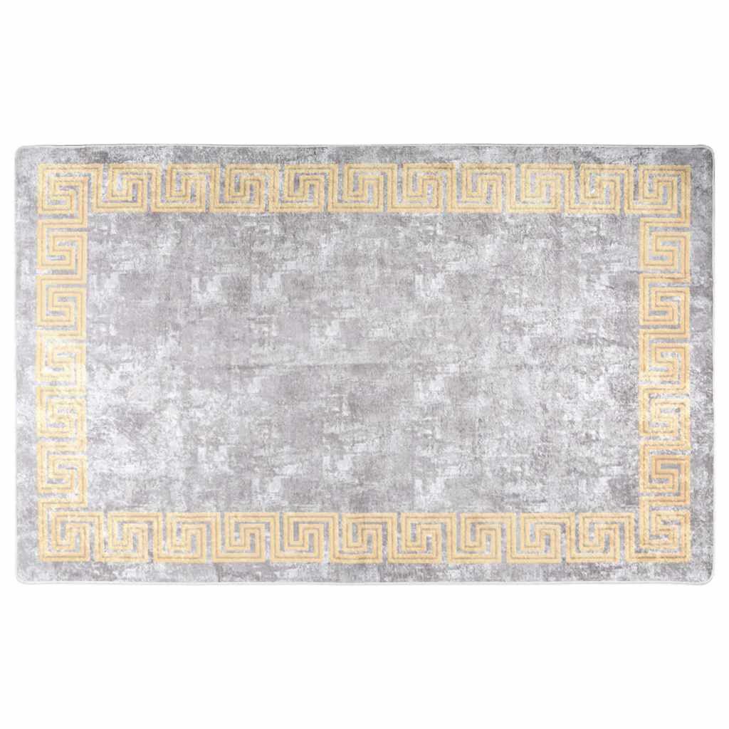 vidaXL Teppich Teppich Waschbar Grau 160x230 cm, Rechteckig