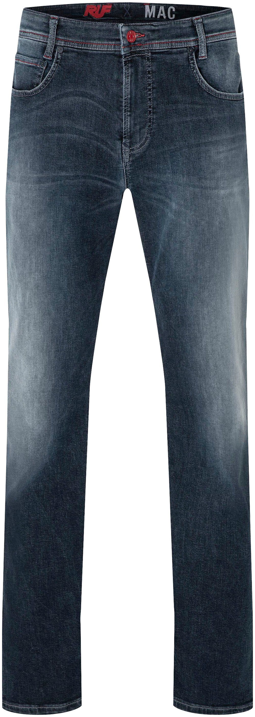 authentic wash Flexx-Driver elastisch blue Straight-Jeans lt.ebony super MAC