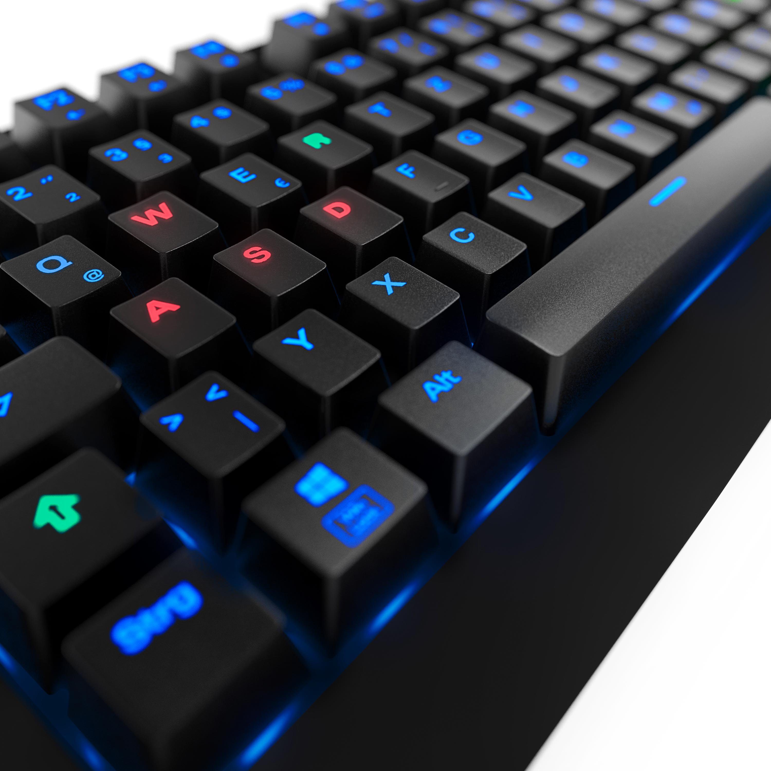 Titanwolf Gaming-Tastatur (mechanische Beleuchtung) „Imperial“ RGB / Deutsches-Layout LED Tastatur